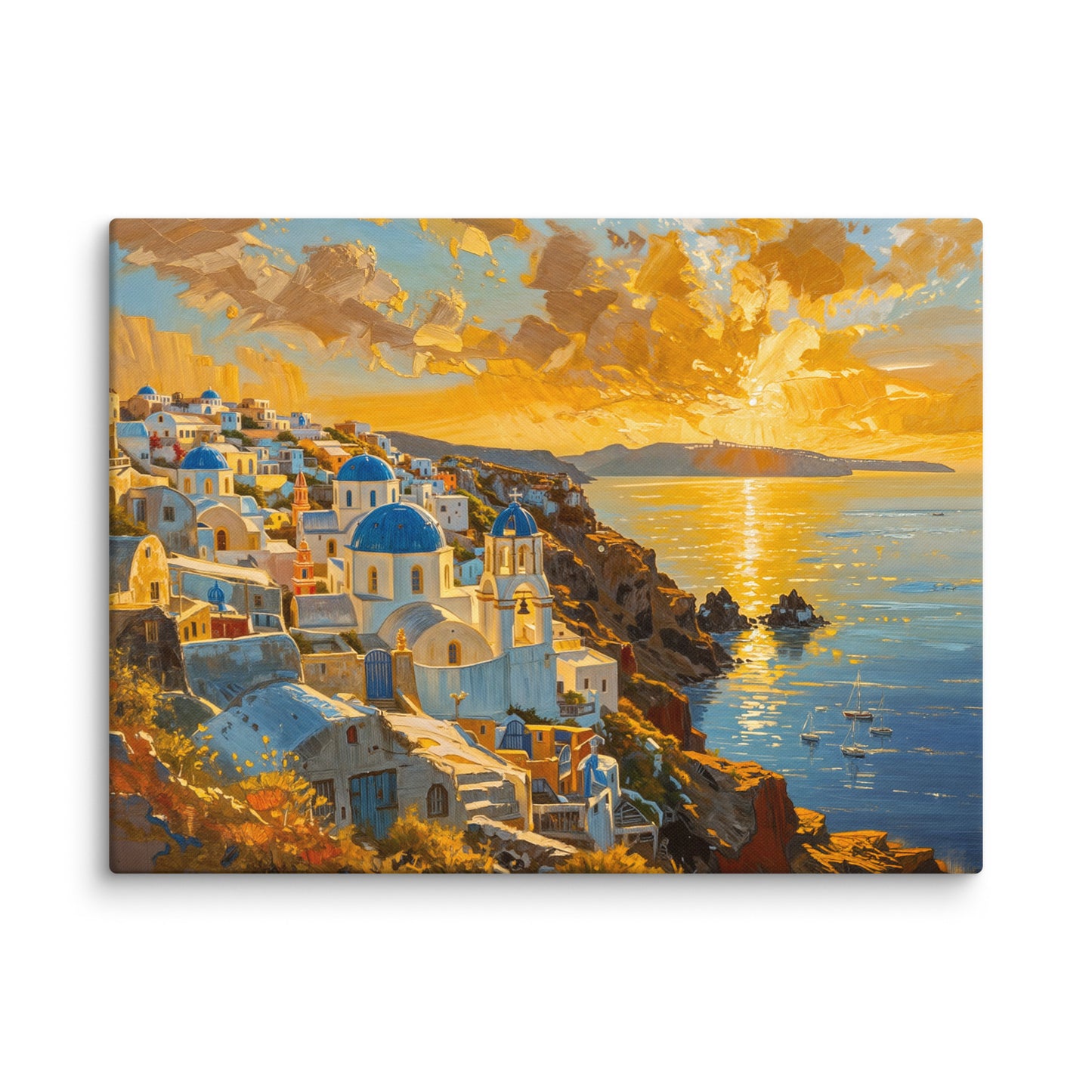 Tableau Santorin - Coucher de Soleil Art Virtuoso L