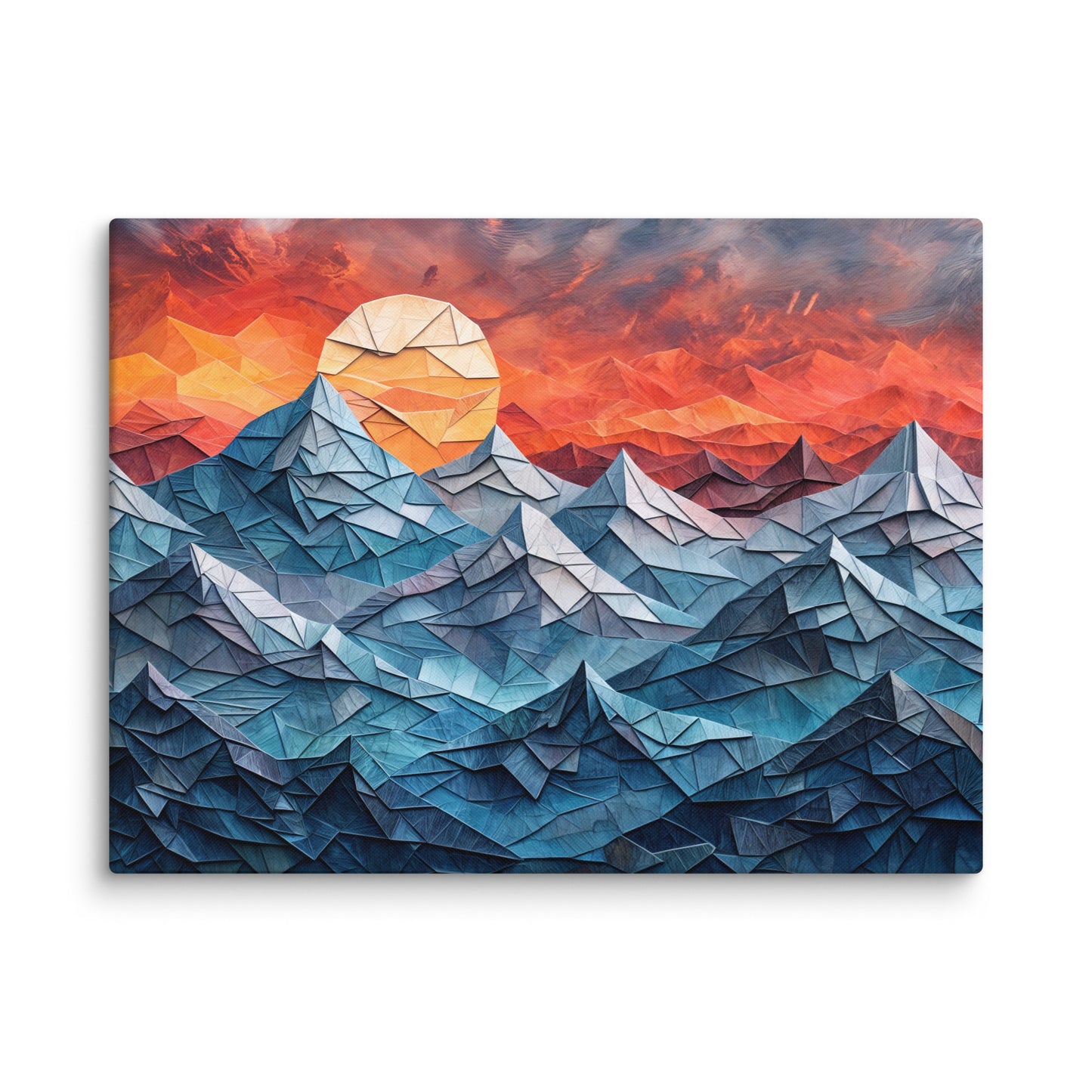 Tableau Paysage Montagne - Peinture au Crépuscule Art Virtuoso L