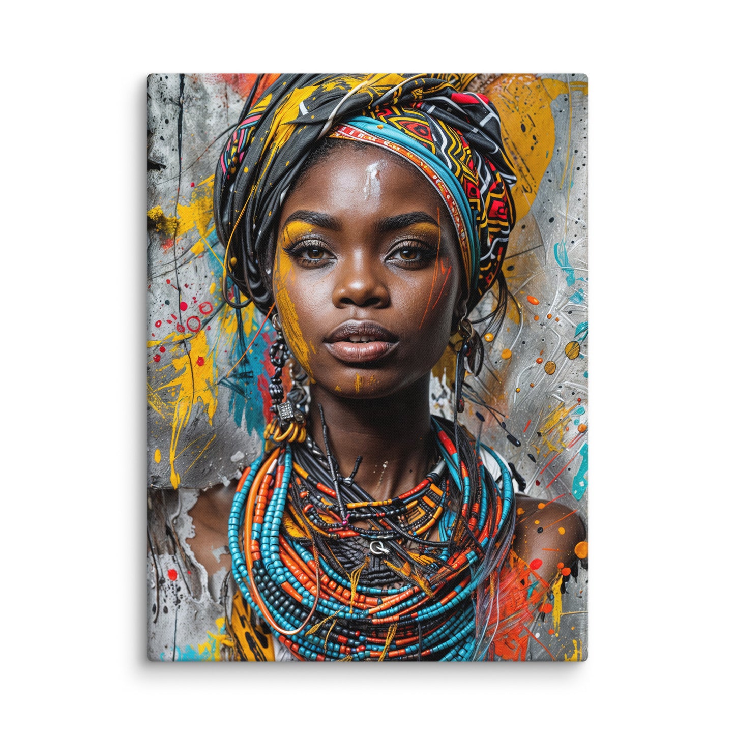Peinture Africaine - Femme Ashanti Art Virtuoso L