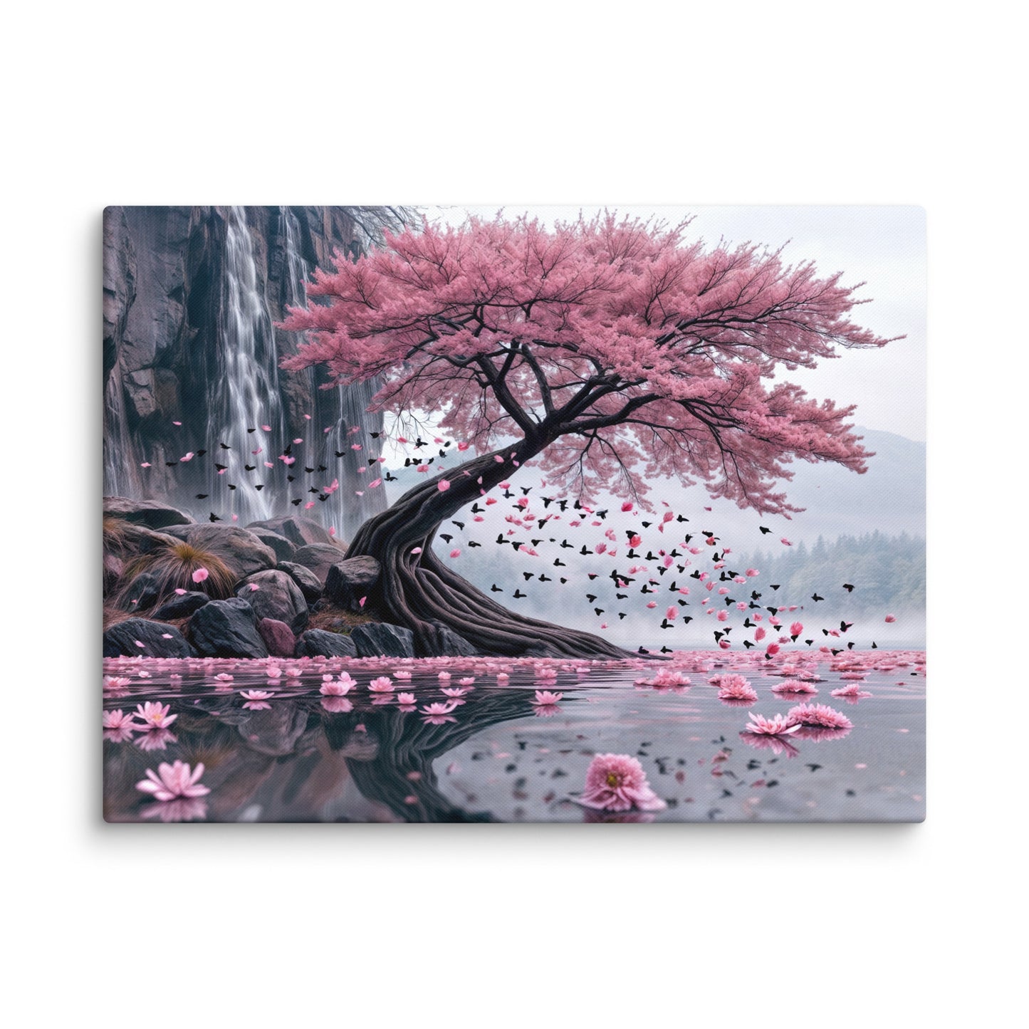 Peinture Cerisier Japonais - Sous les Pétales Art Virtuoso L