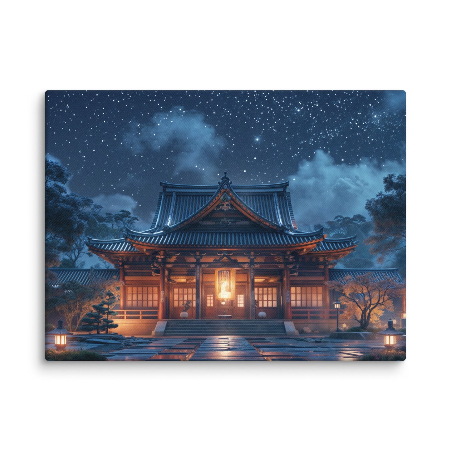 Tableau Peinture Temple Japonais Art Virtuoso L
