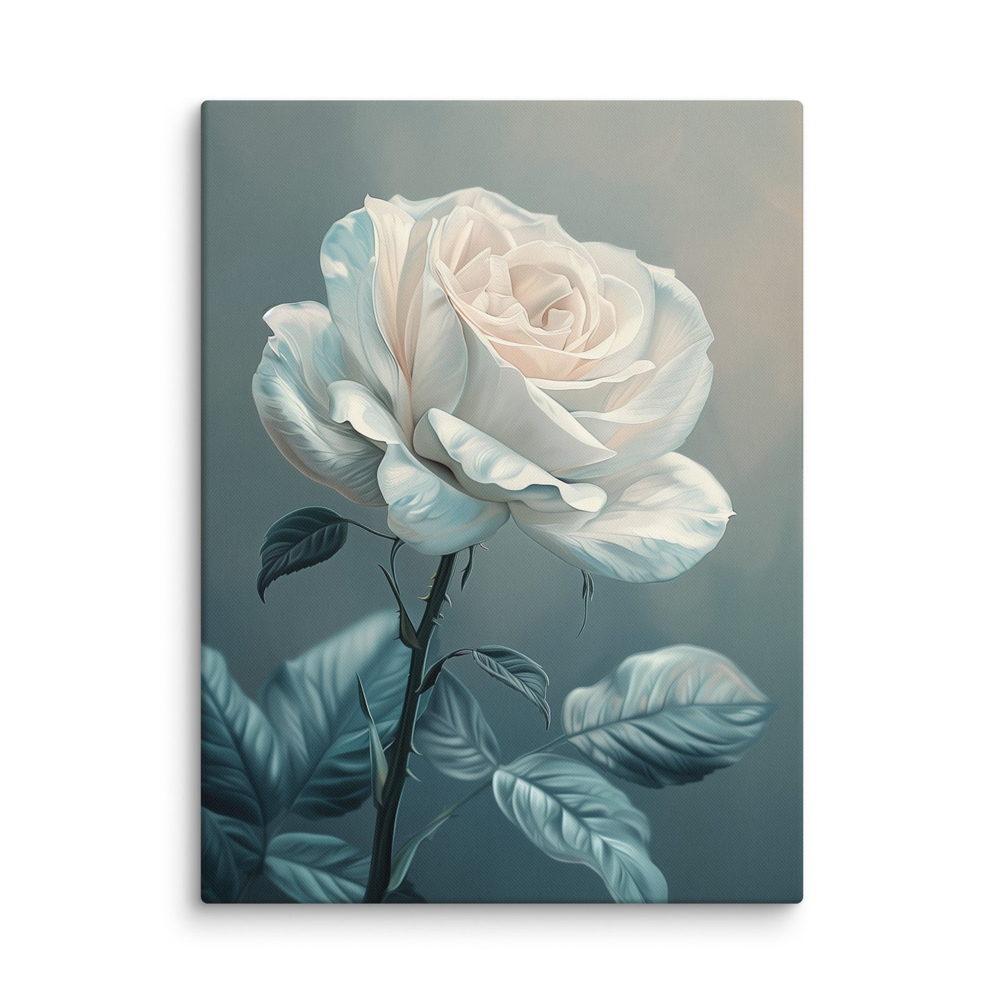 Peinture Rose Blanche Enchantée Art Virtuoso L