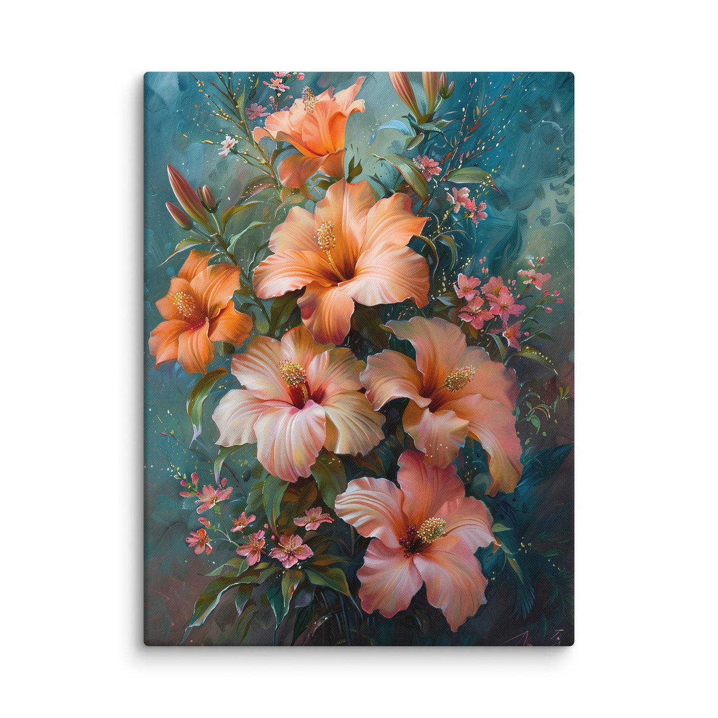 Tableau de Fleurs d' Hibiscus Art Virtuoso L