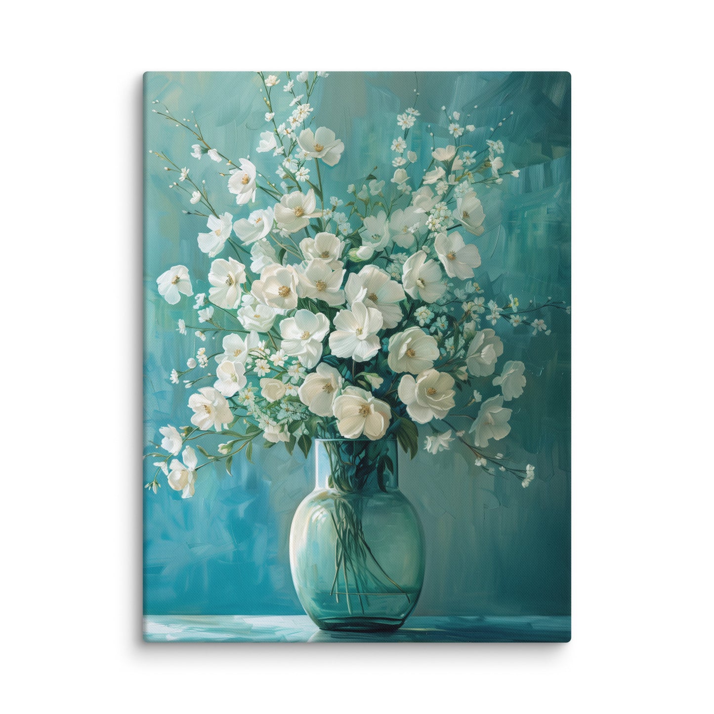 Tableau Fleurs Blanches - Bouquet Éternel Art Virtuoso L