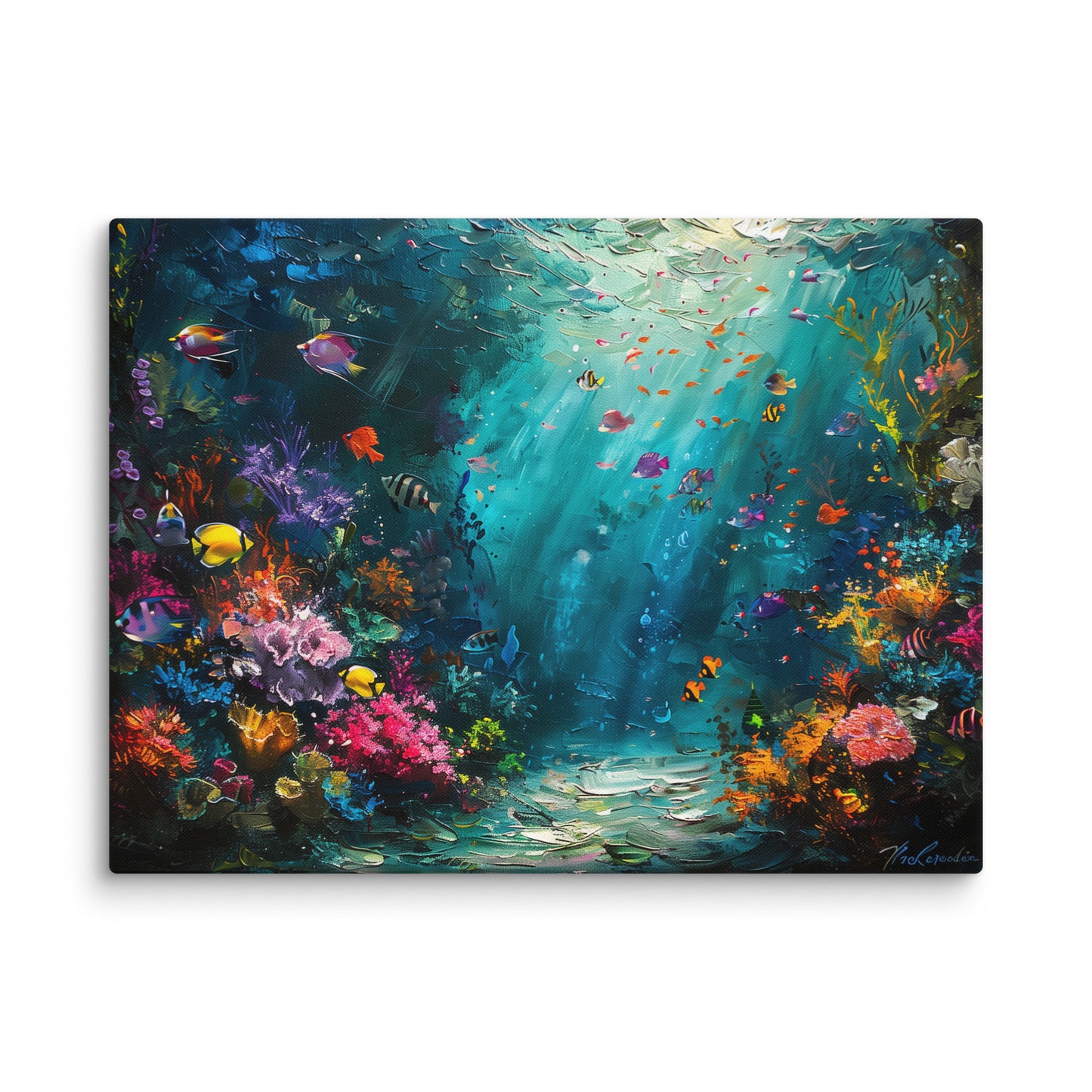 Peinture Colorée - Jardin Sous-Marin Art Virtuoso L