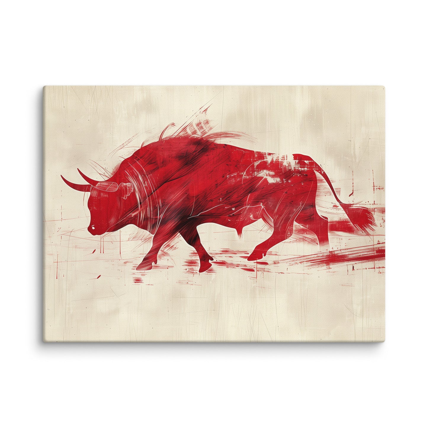 Tableau Taureau Rouge Affiches, reproductions et œuvres graphiques Art Virtuoso L