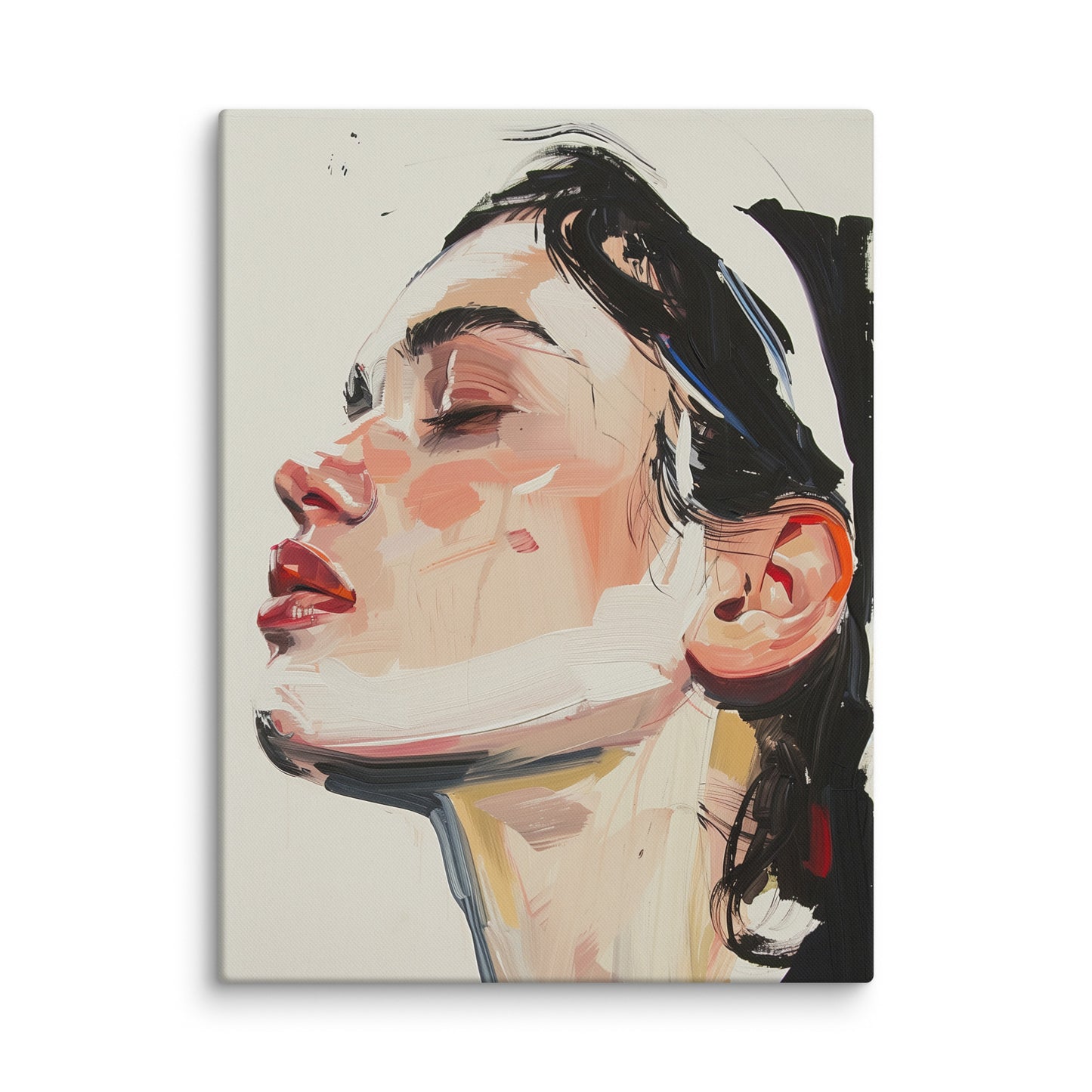 Tableau Minimaliste - Visage Féminin Affiches, reproductions et œuvres graphiques Art Virtuoso L