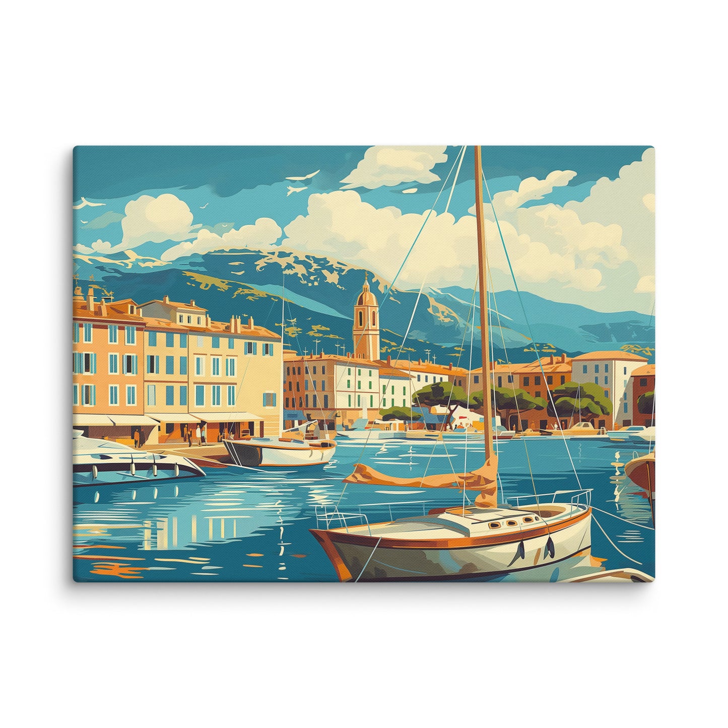 Tableau Nice - Port Méditerranéen Affiches, reproductions et œuvres graphiques Art Virtuoso L