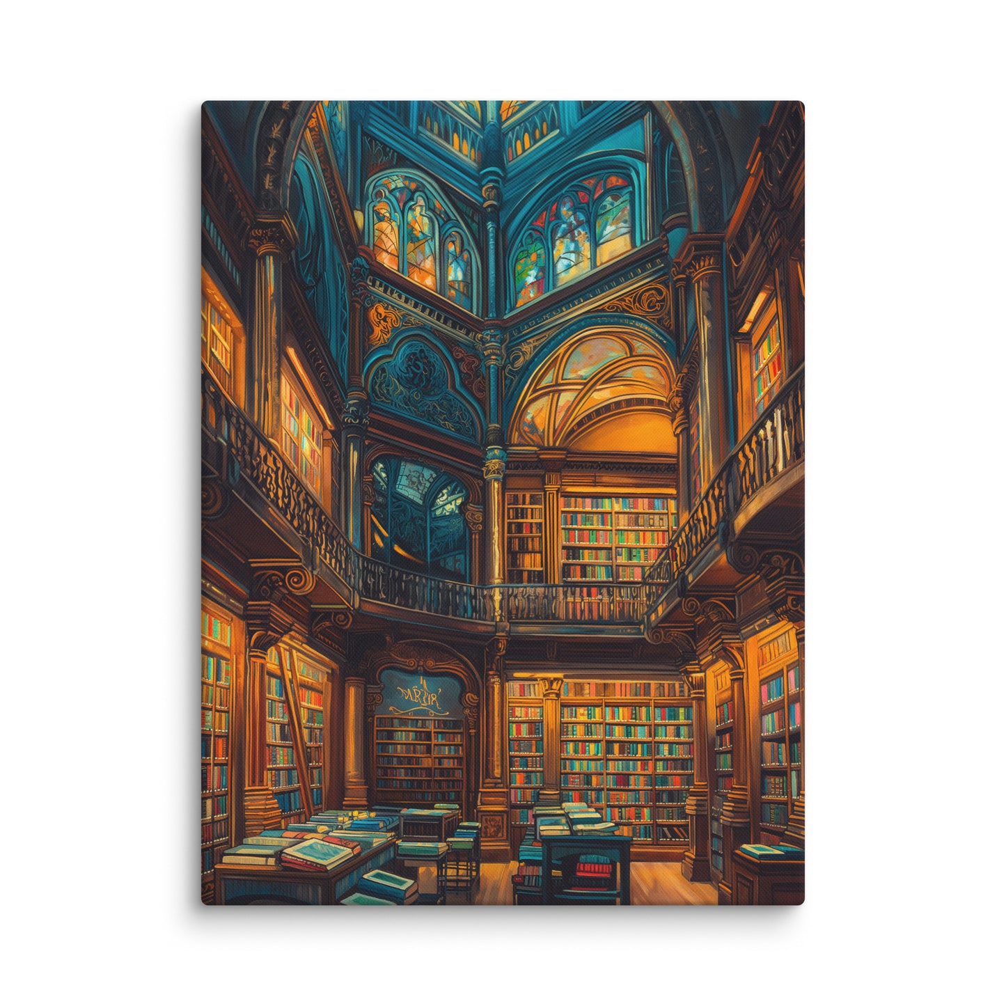 Tableau Bibliothèque Érudite Affiches, reproductions et œuvres graphiques Art Virtuoso L