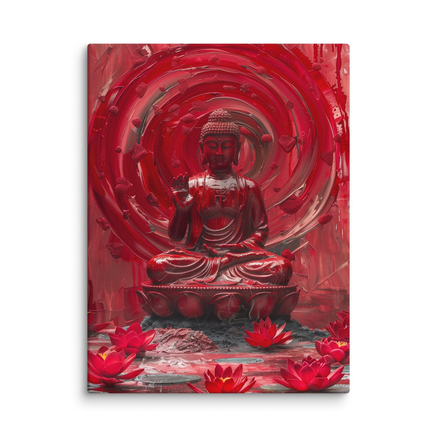 Tableau Zen - Bouddha Rouge Affiches, reproductions et œuvres graphiques Art Virtuoso L