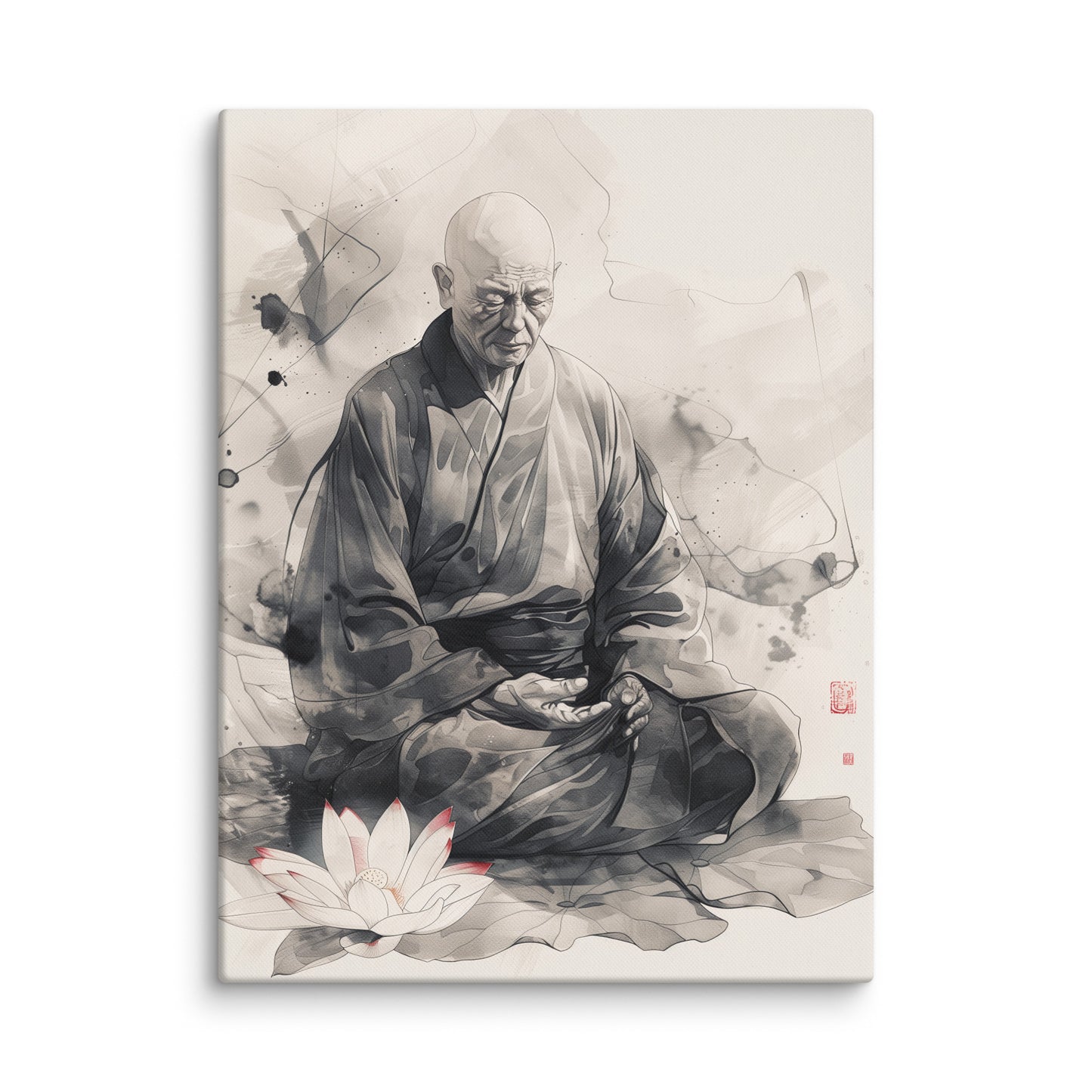 Tableau Moine Bouddhiste Affiches, reproductions et œuvres graphiques Art Virtuoso L