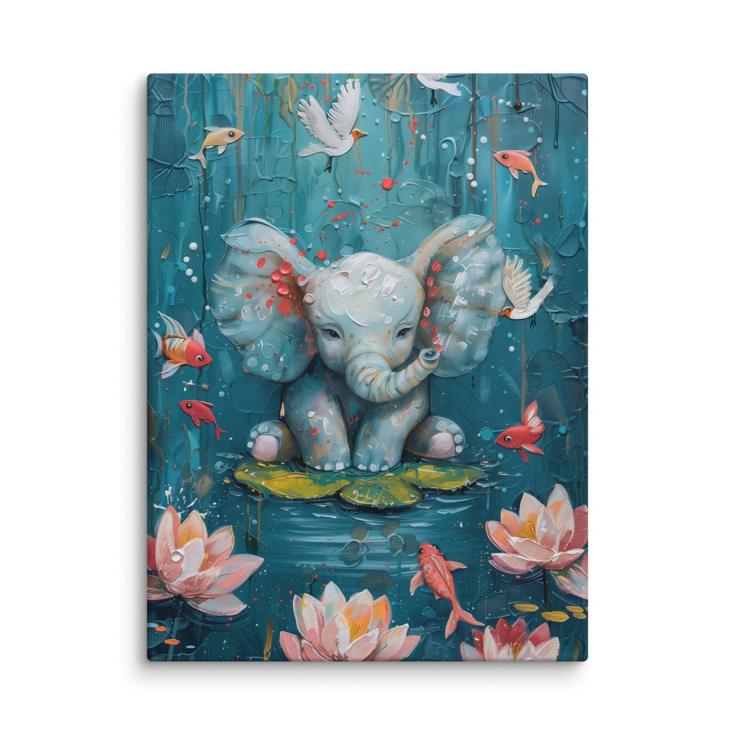 Tableau Elephant Coloré pour Enfant Affiches, reproductions et œuvres graphiques Art Virtuoso L