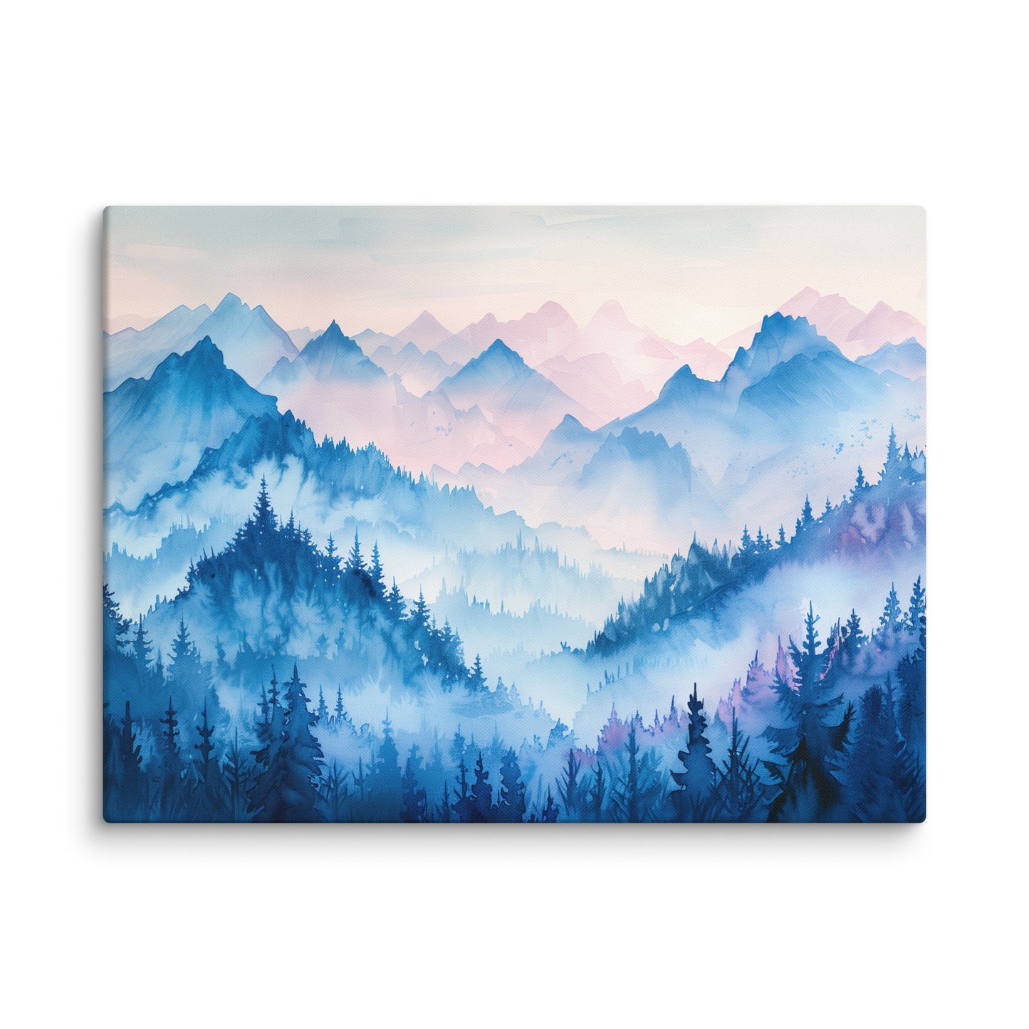 Peinture Montagne - Bleu Onirique Affiches, reproductions et œuvres graphiques Art Virtuoso L