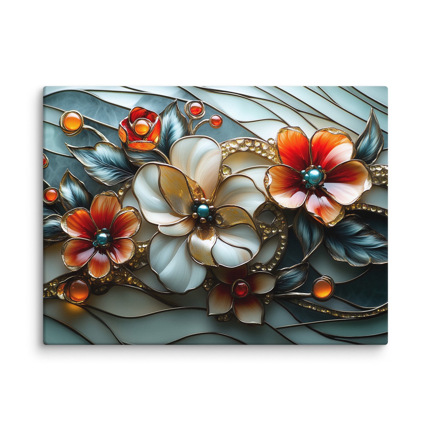 Tableau Fleurs - Art Deco Affiches, reproductions et œuvres graphiques Art Virtuoso L