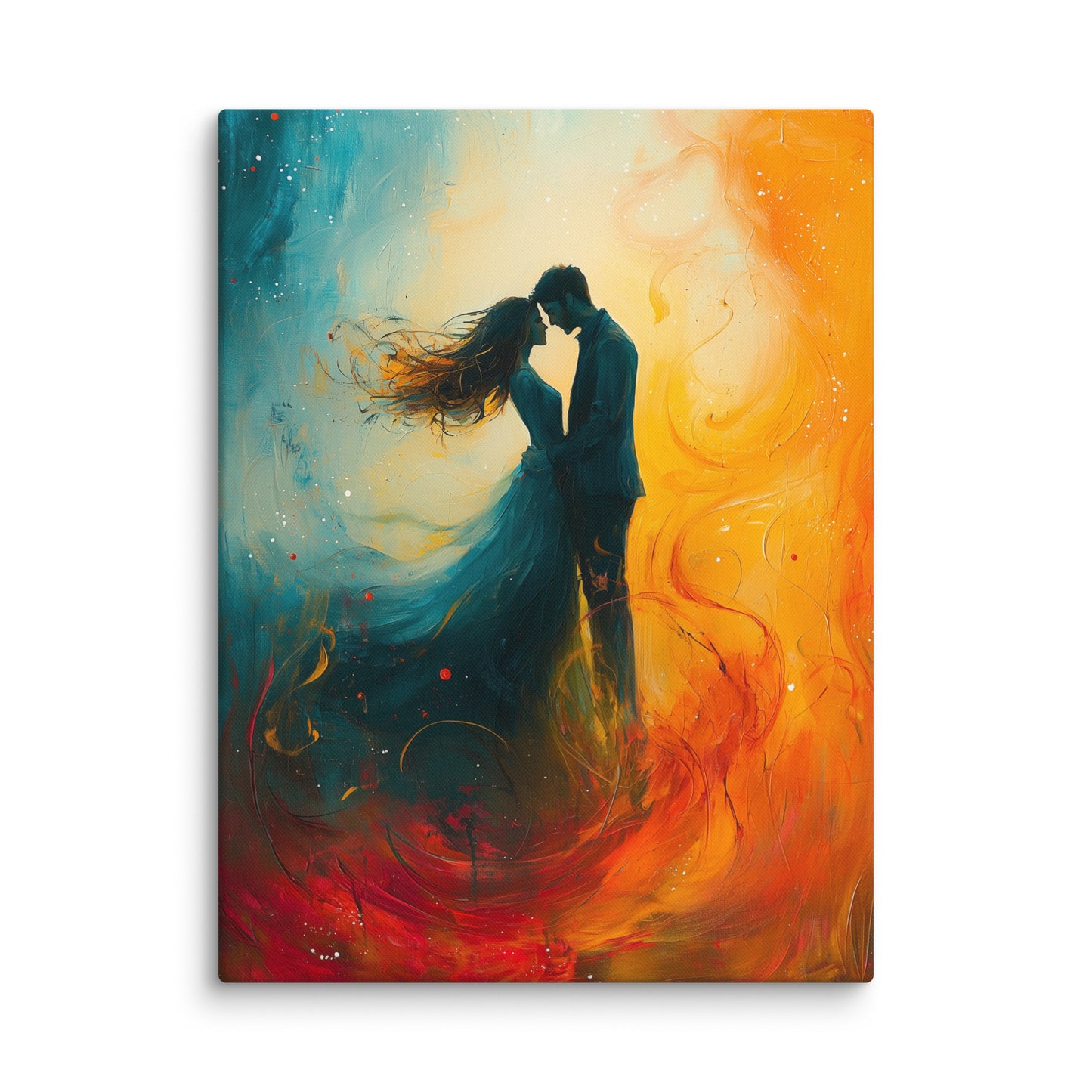 Tableau Romantique Couple - Valse Amoureuse Affiches, reproductions et œuvres graphiques Art Virtuoso L