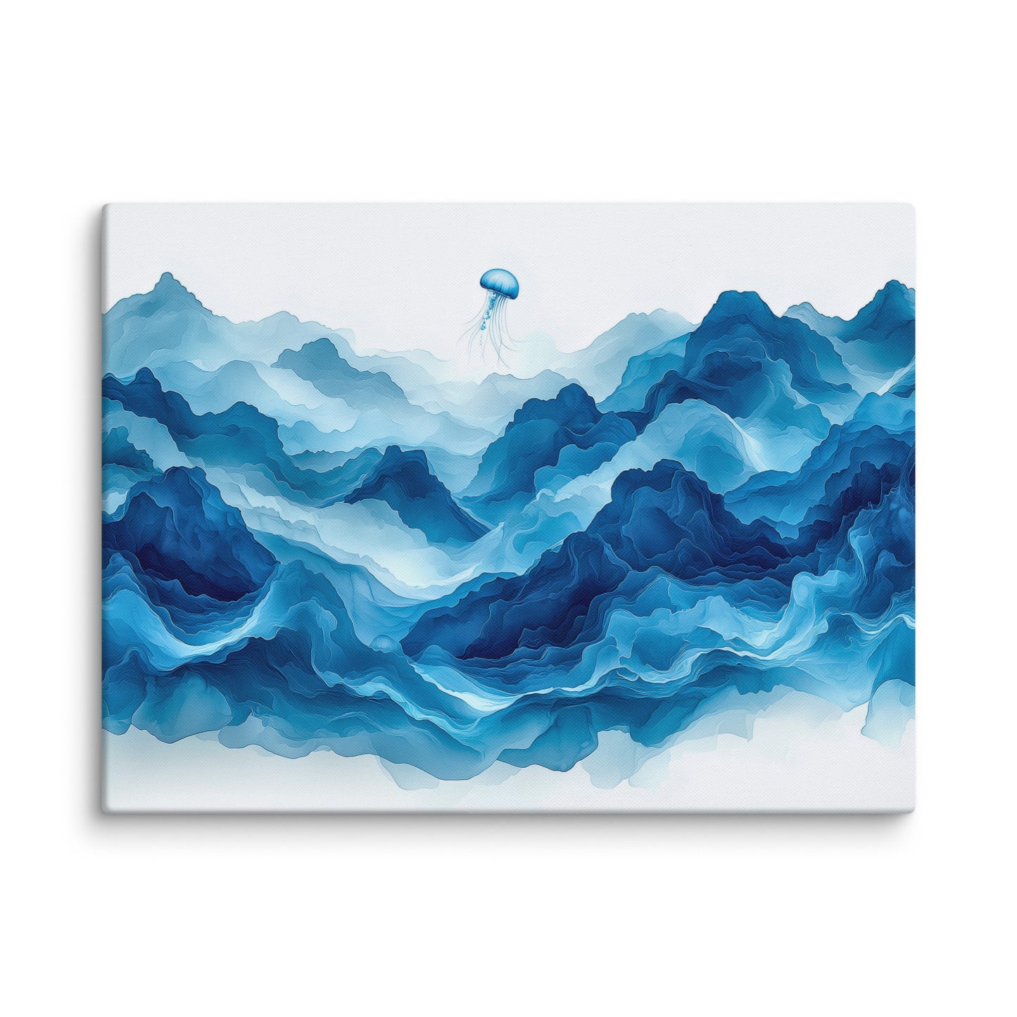 Tableau Surrealiste Bleu - Envol de la Méduse Affiches, reproductions et œuvres graphiques Art Virtuoso L