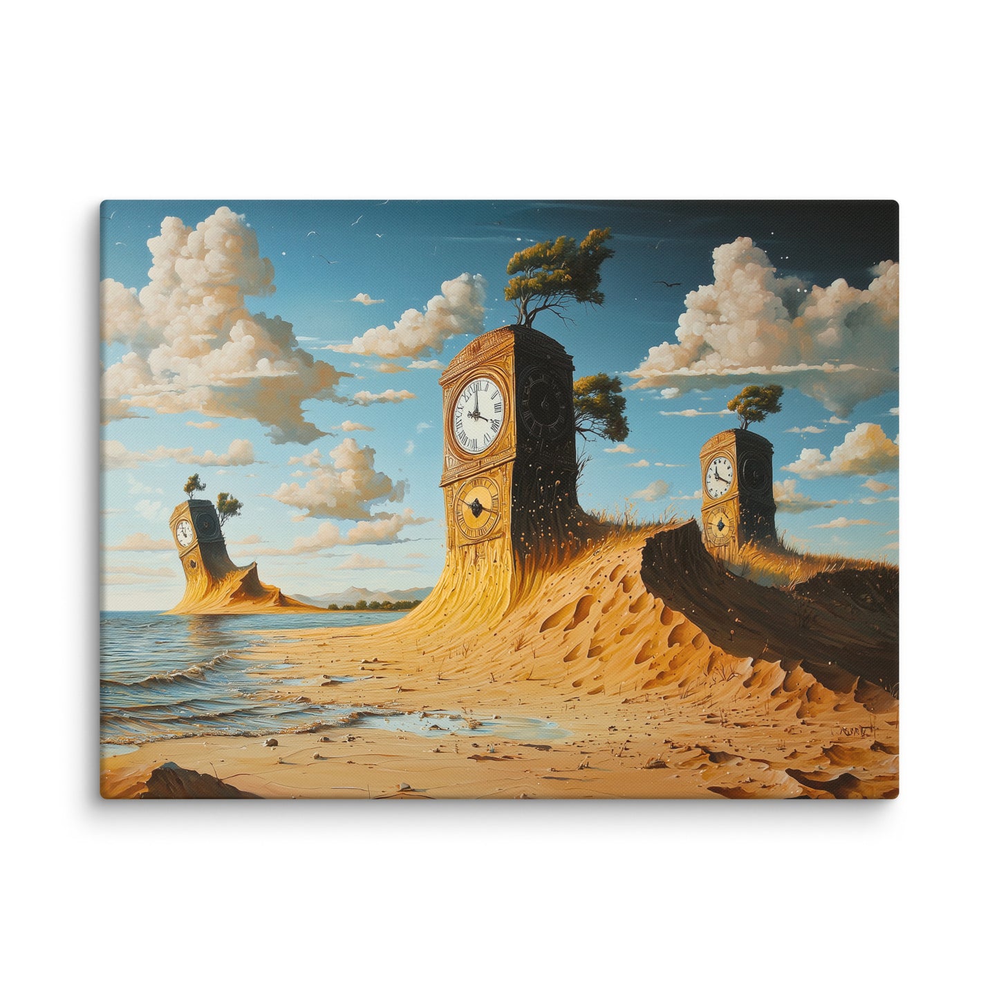 Peinture Surréaliste Moderne - les Rives du Temps Affiches, reproductions et œuvres graphiques Art Virtuoso L