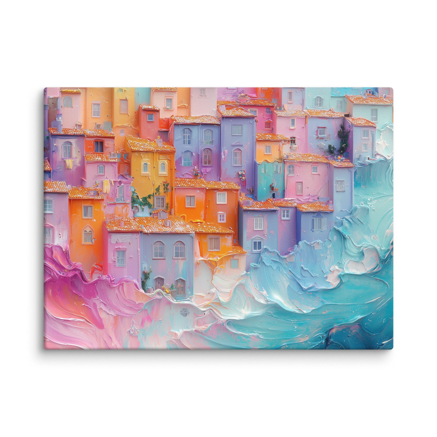 Tableau Original Coloré - Cinque Terre Affiches, reproductions et œuvres graphiques Art Virtuoso L