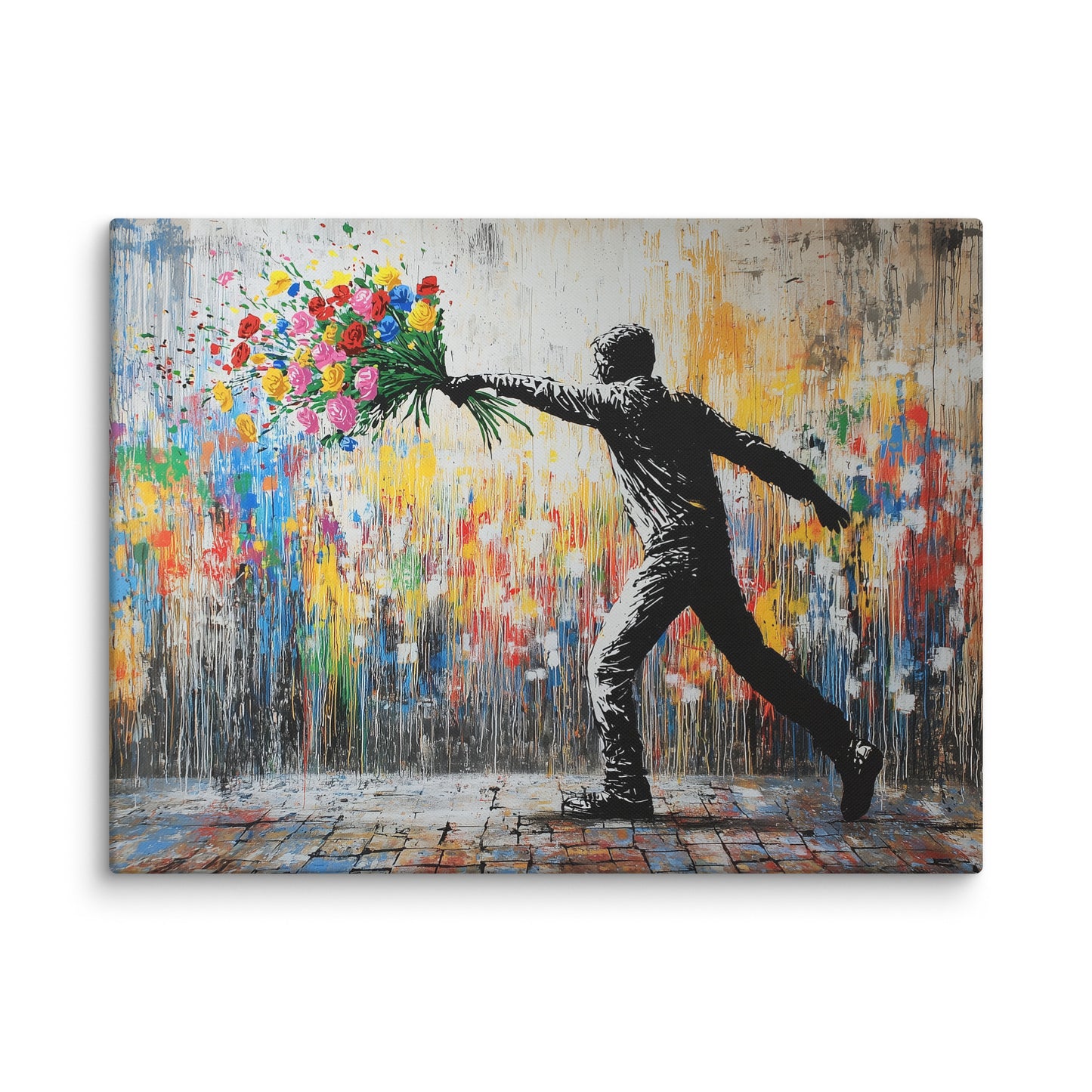 Tableau Urbain - Dites le avec des Fleurs Affiches, reproductions et œuvres graphiques Art Virtuoso L