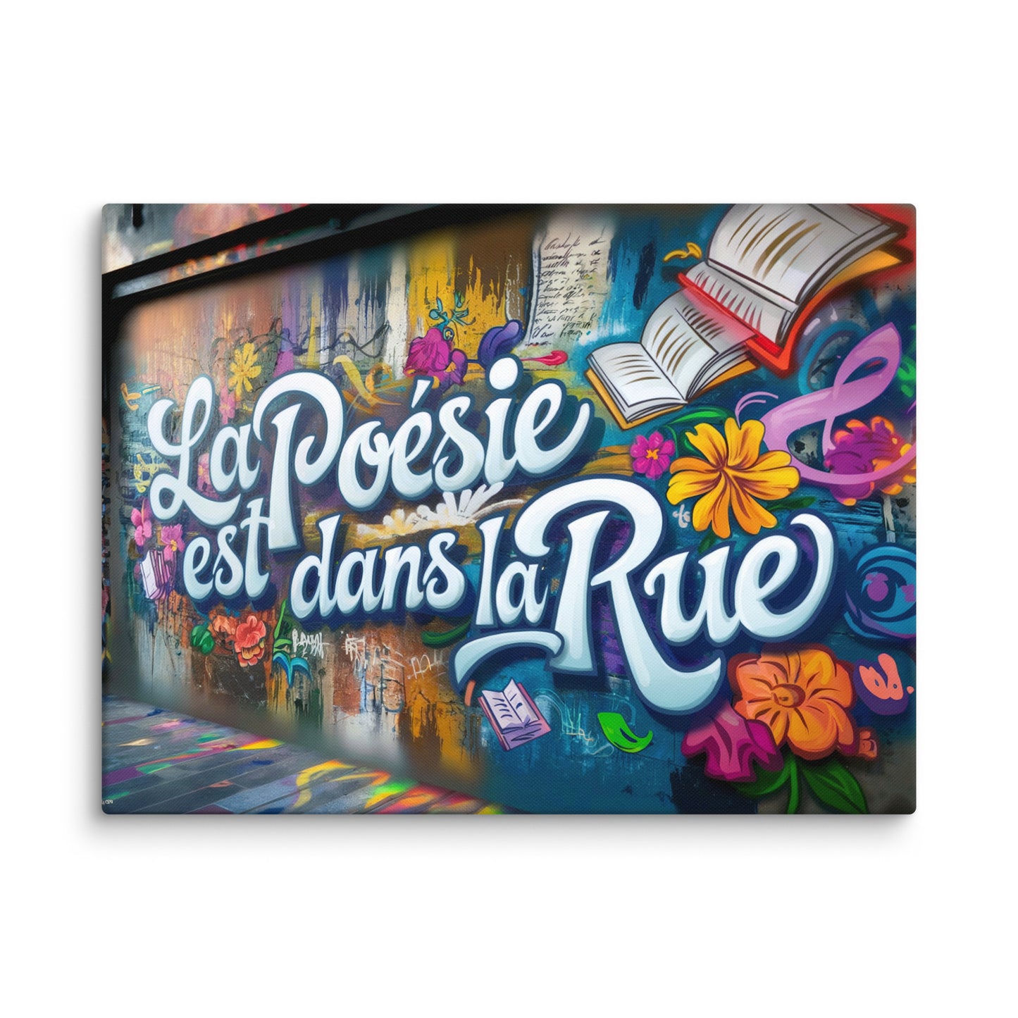 Toile Graffiti - La Poésie Est Dans La Rue Affiches, reproductions et œuvres graphiques Art Virtuoso L