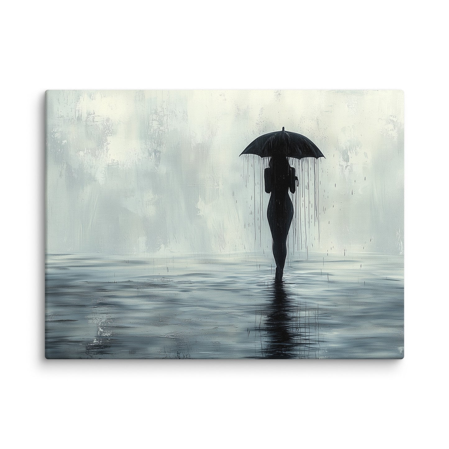 Peinture Femme Sous La Pluie - Street Art Affiches, reproductions et œuvres graphiques Art Virtuoso L