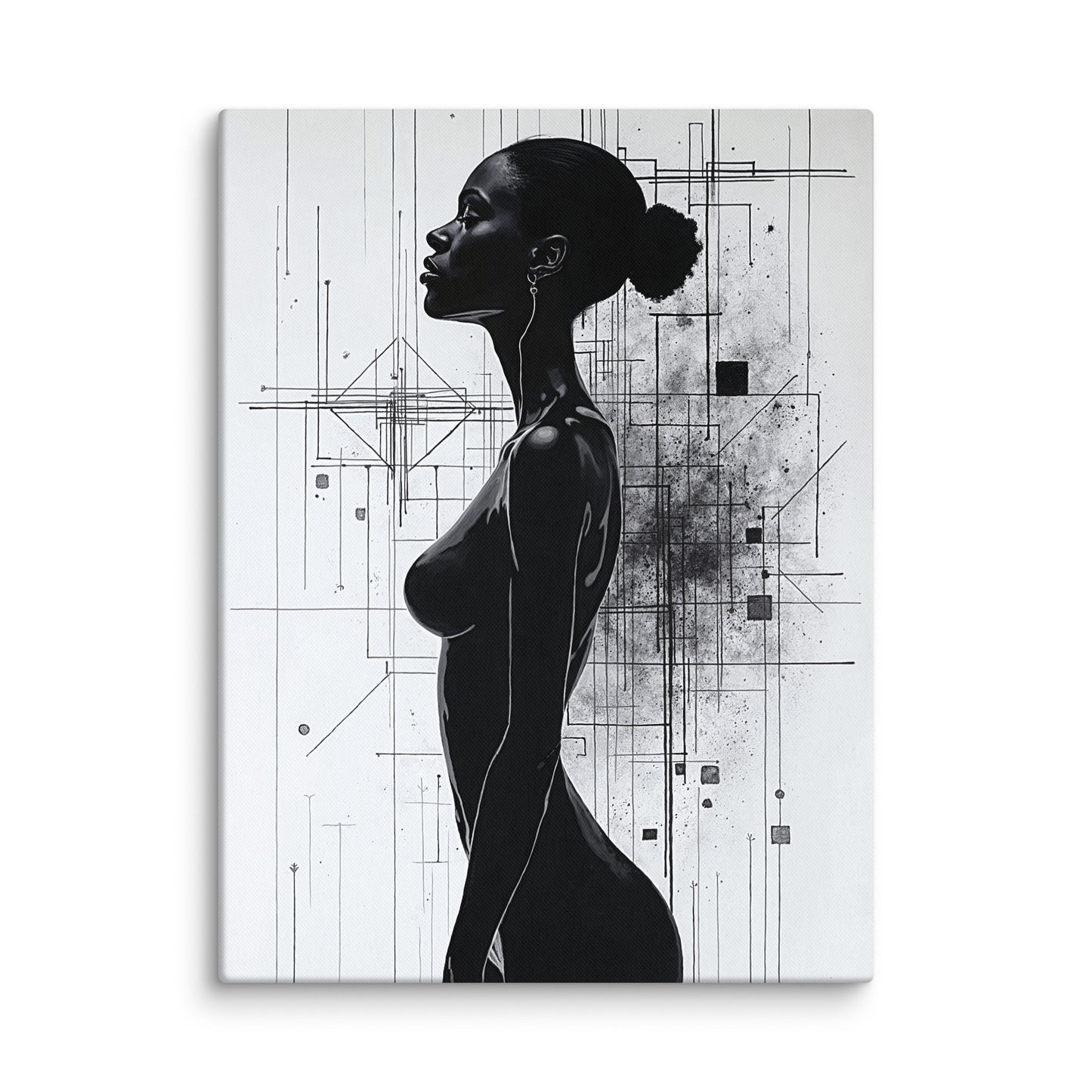 Tableau Femme Africaine Noir et Blanc Affiches, reproductions et œuvres graphiques Art Virtuoso L