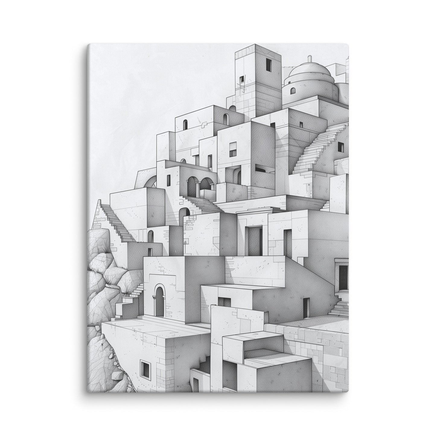 Tableau Dessin - Ville Simple Affiches, reproductions et œuvres graphiques Art Virtuoso L