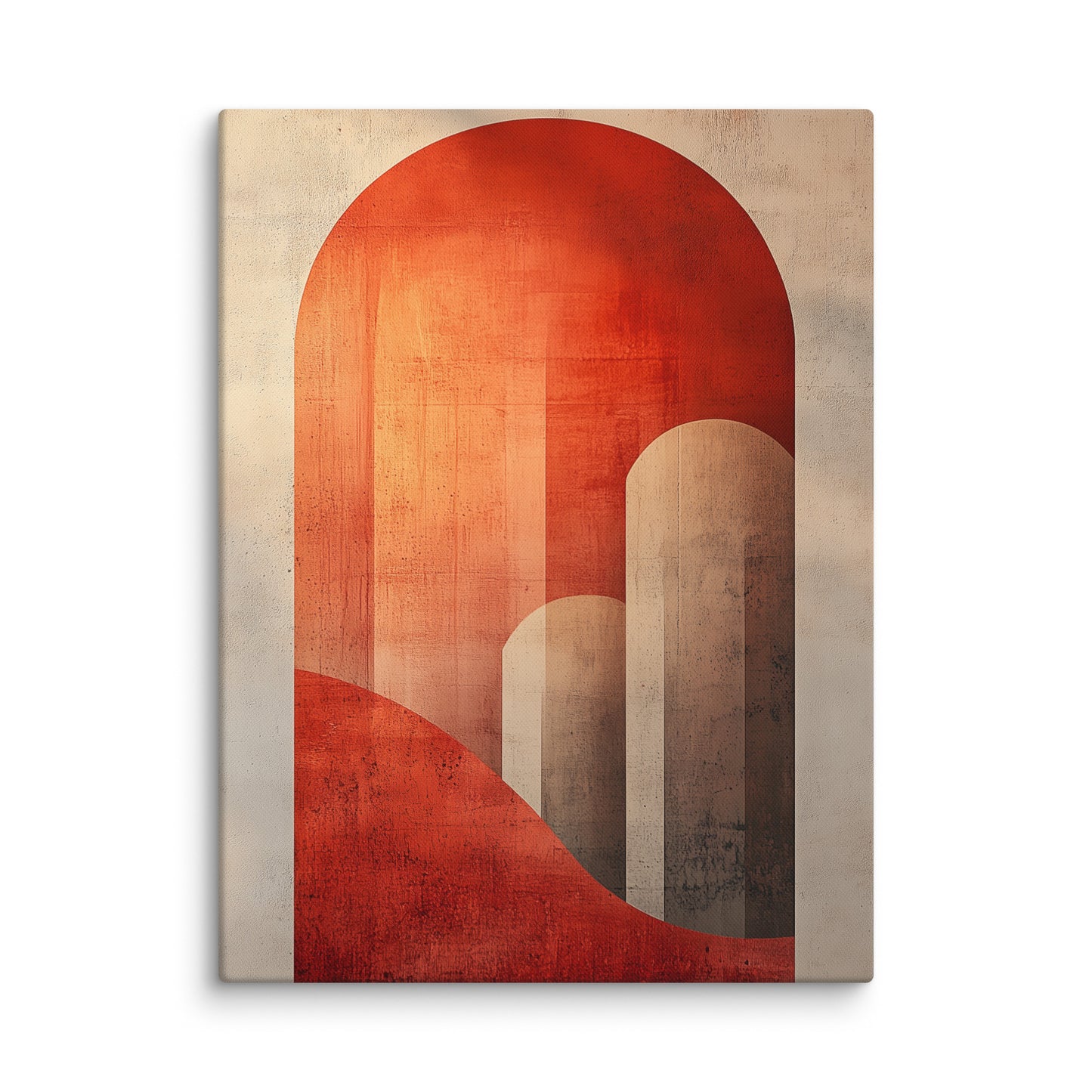 Terracotta et Gris sur Toile en Camaïeu Affiches, reproductions et œuvres graphiques Art Virtuoso L