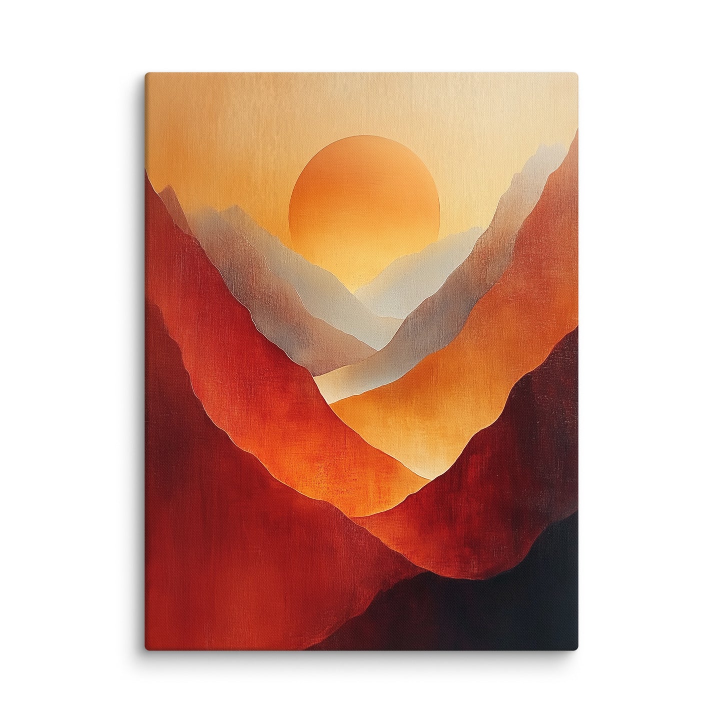 Toile Terracotta - Soleil Couchant Affiches, reproductions et œuvres graphiques Art Virtuoso L