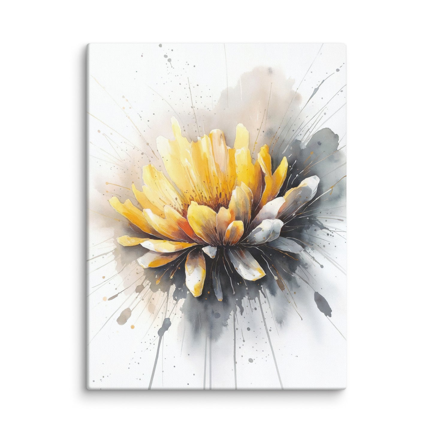 Tableau Abstrait - Fleur Jaune Affiches, reproductions et œuvres graphiques Art Virtuoso L