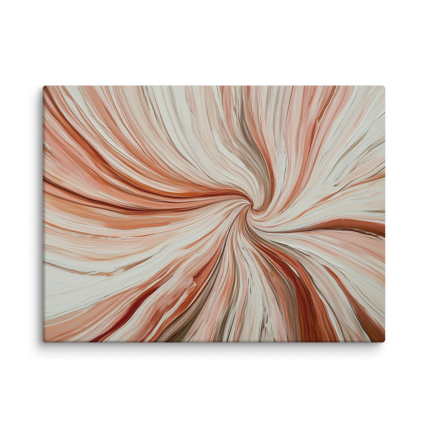 Tableau Blanc et Terracotta - Tourbillon Hypnotique Affiches, reproductions et œuvres graphiques Art Virtuoso L