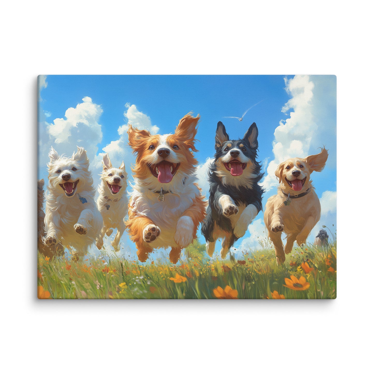 Tableau de Chiens - La Course Joyeuse Affiches, reproductions et œuvres graphiques Art Virtuoso L