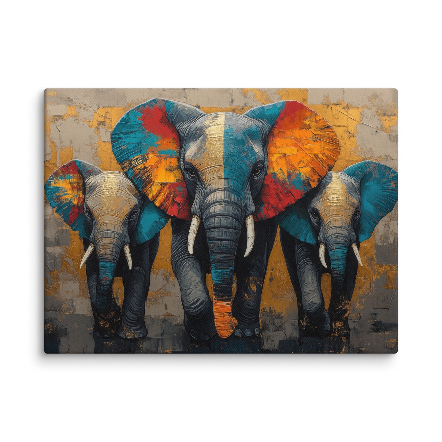 Tableau Elephants - Trio Majestueux Affiches, reproductions et œuvres graphiques Art Virtuoso L