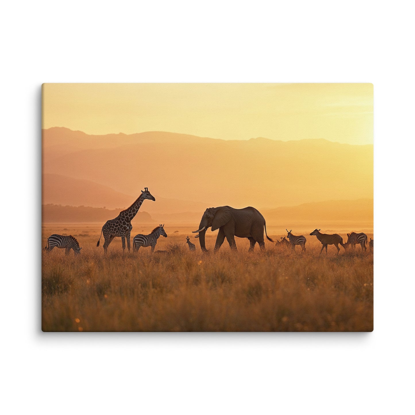 Tableau Photo Animaux - Safari Crépusculaire Affiches, reproductions et œuvres graphiques Art Virtuoso L