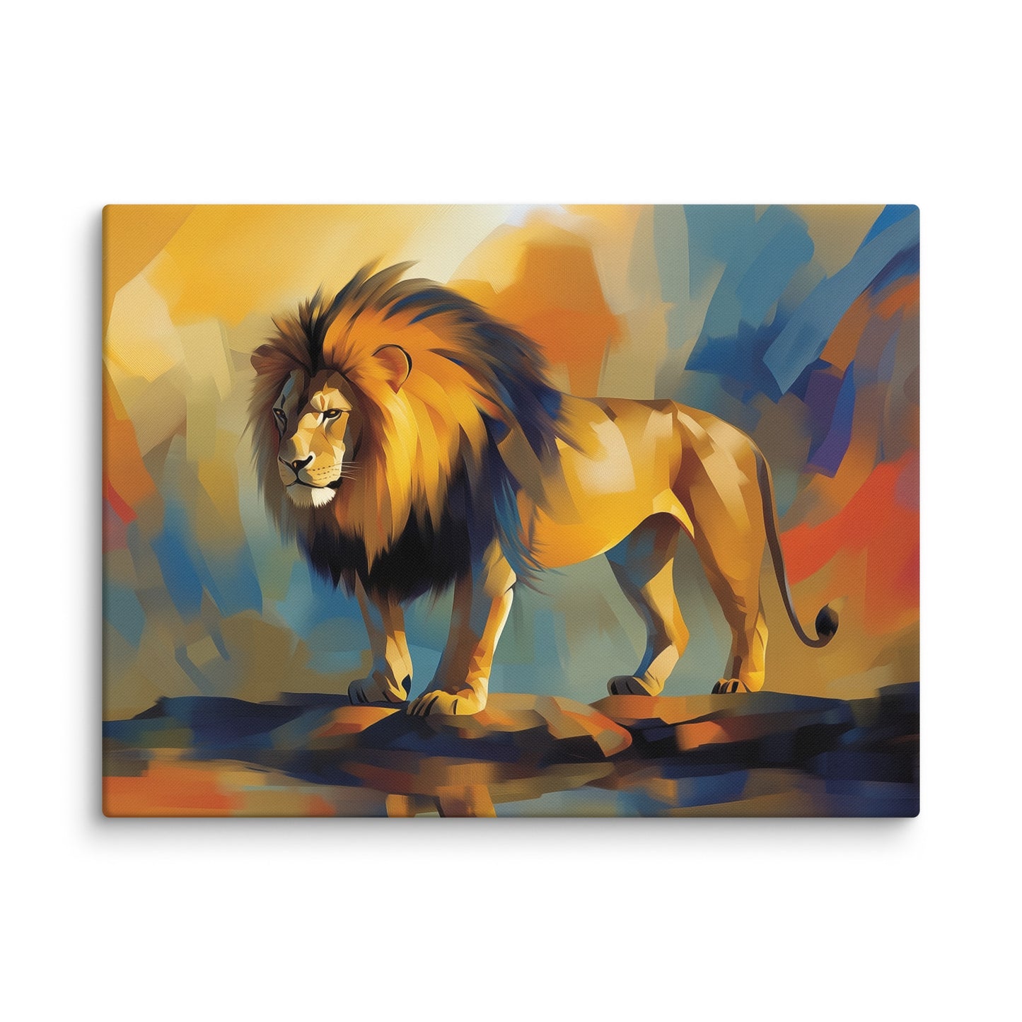 Tableau Lion Couleur - Majesté du Crépuscule Affiches, reproductions et œuvres graphiques Art Virtuoso L