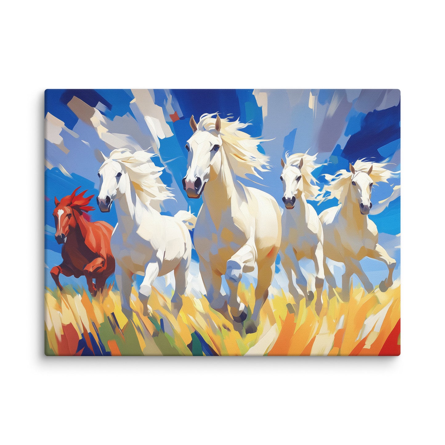 Tableau Peinture Chevaux Sauvages - Liberté Éclatante Affiches, reproductions et œuvres graphiques Art Virtuoso L