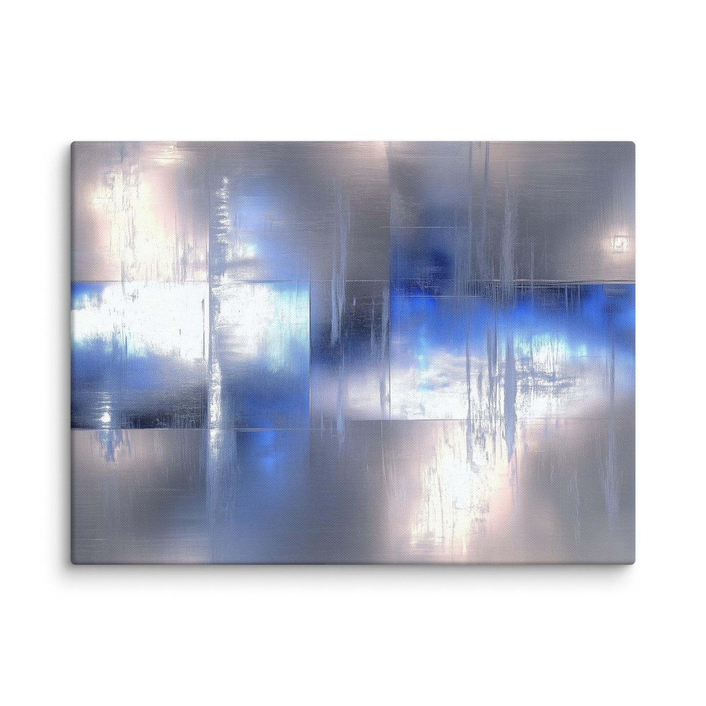 Tableau Bleu et Argent - Miroir d' Hiver Affiches, reproductions et œuvres graphiques Art Virtuoso L