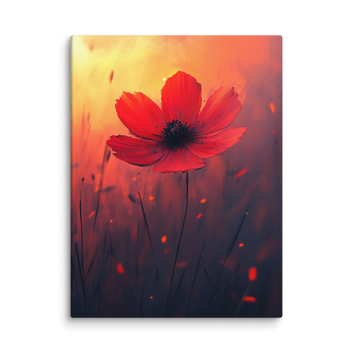 Tableau Fleur Rouge - Cosmos Flamboyant Affiches, reproductions et œuvres graphiques Art Virtuoso L