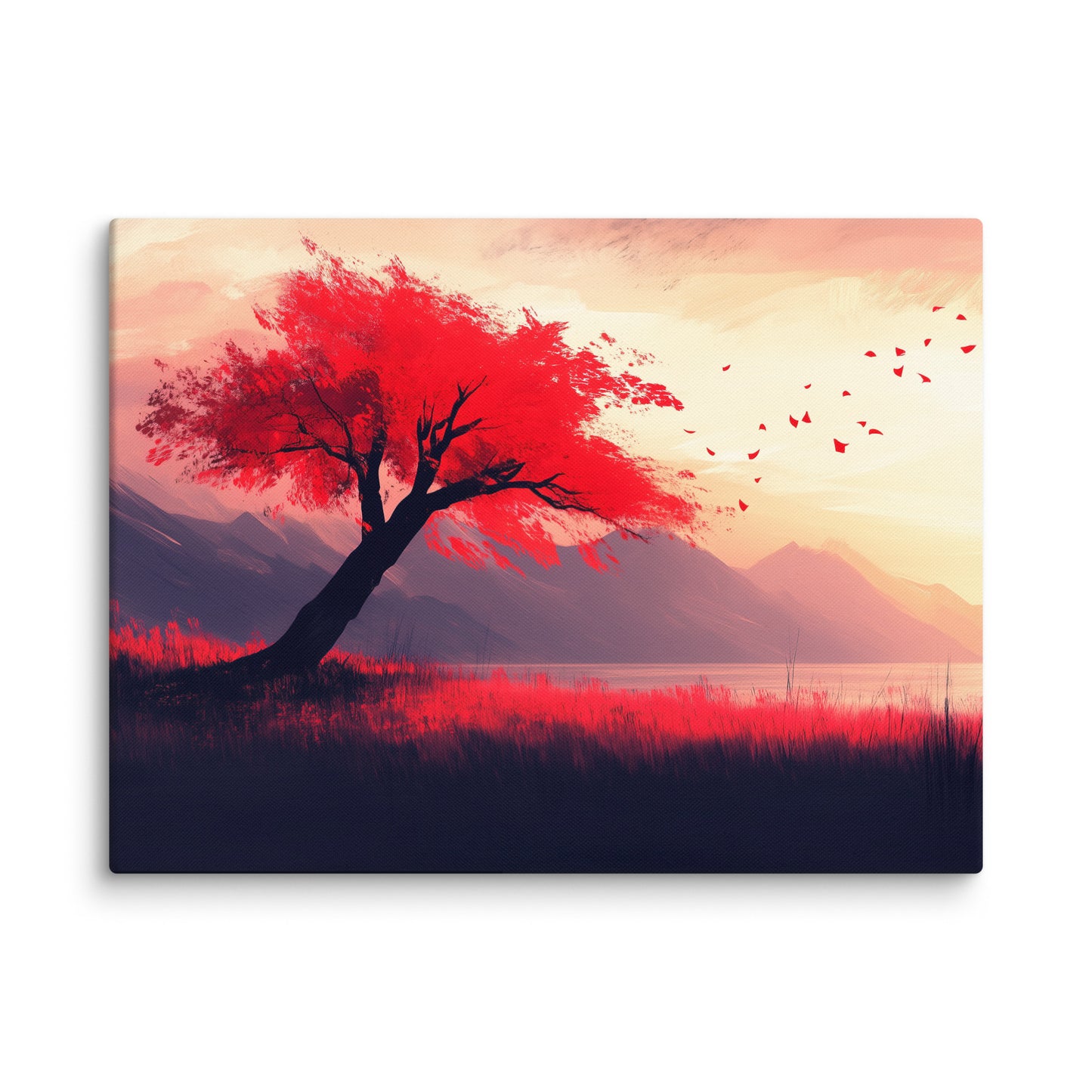 Tableau Arbre Rouge - Rêverie Pourpre Affiches, reproductions et œuvres graphiques Art Virtuoso L