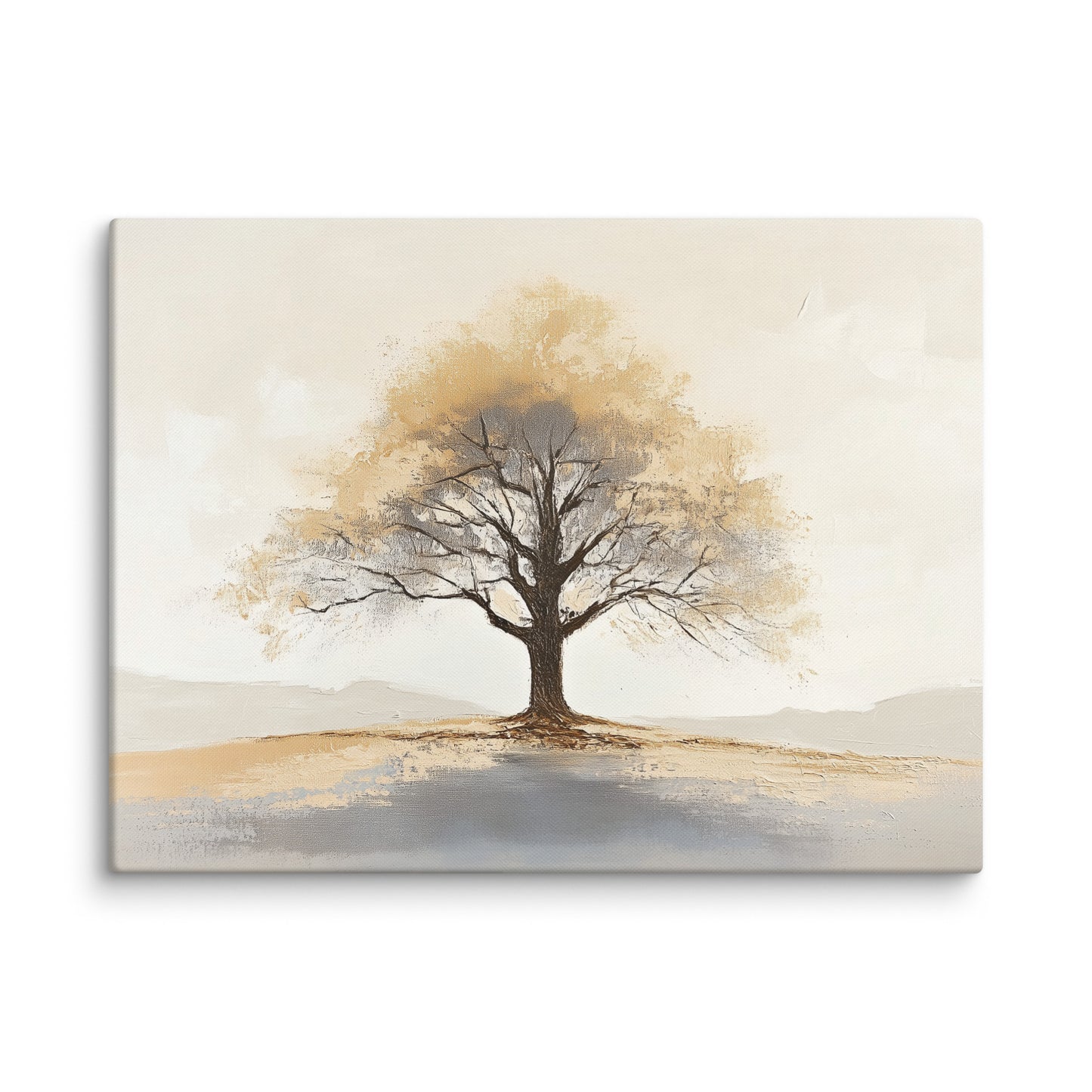 Tableau Arbre Beige - Gardien de l'Horizon Affiches, reproductions et œuvres graphiques Art Virtuoso L