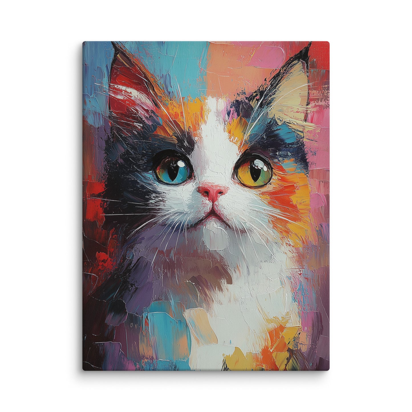 Tableau Peinture Chat Acrylique - Palette Émotionnelle Affiches, reproductions et œuvres graphiques Art Virtuoso L