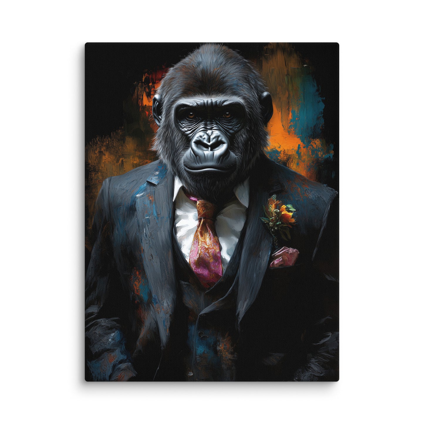 Tableau Gorille Costume : Portrait Moderne Affiches, reproductions et œuvres graphiques Art Virtuoso L