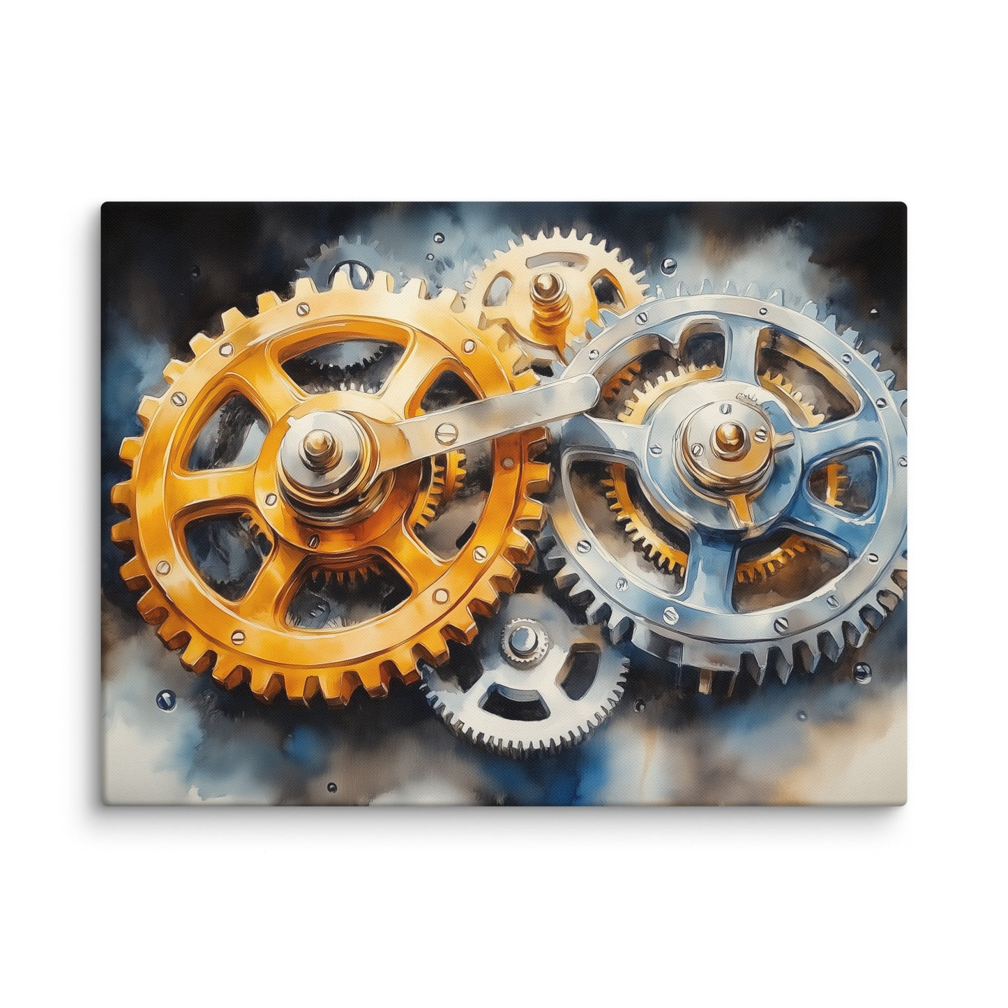 Tableau Engrenage Industriel - L'Harmonie des Mécanismes Affiches, reproductions et œuvres graphiques Art Virtuoso L