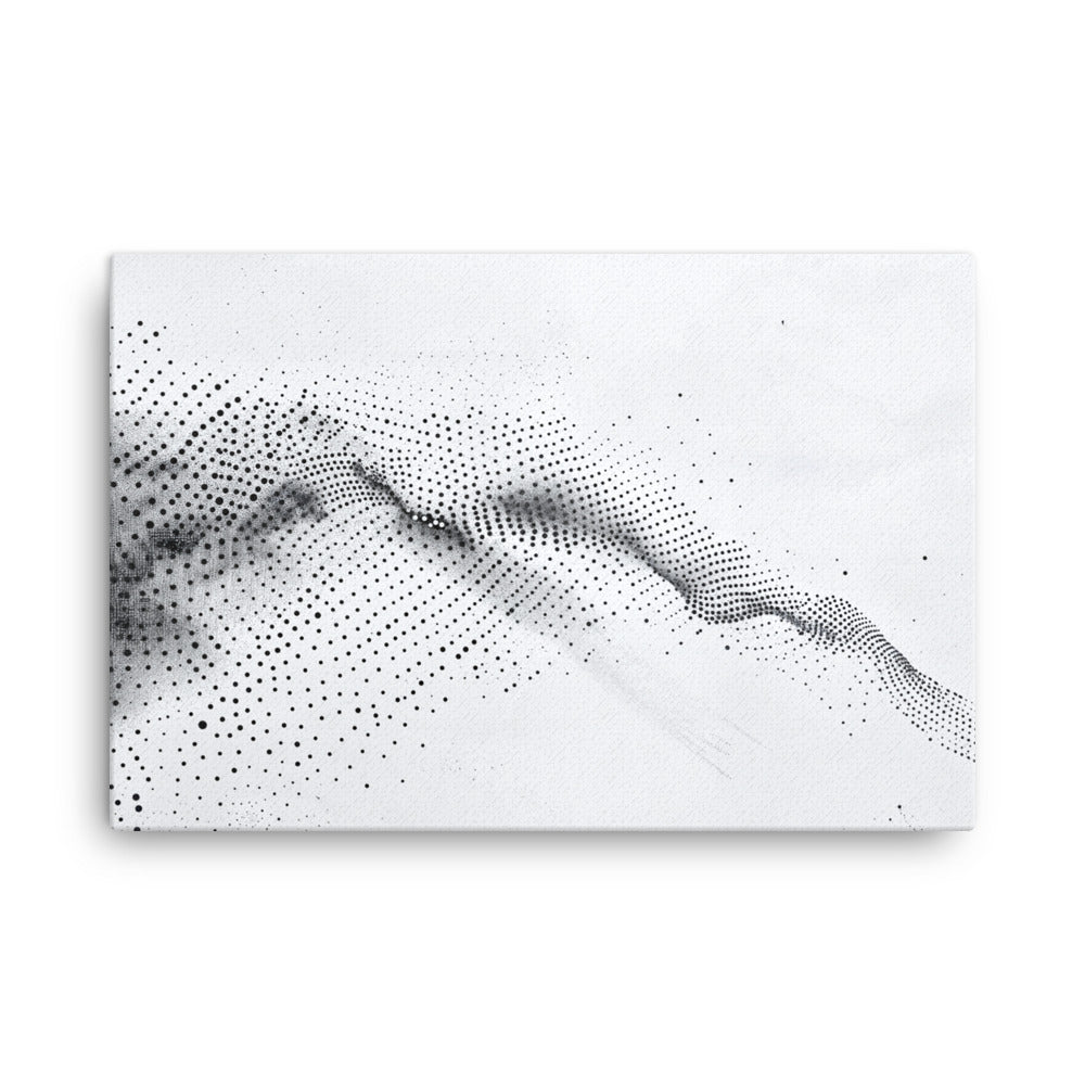 Tableau Abstrait Minimaliste - Harmonie en Noir et Blanc Art Virtuoso XL