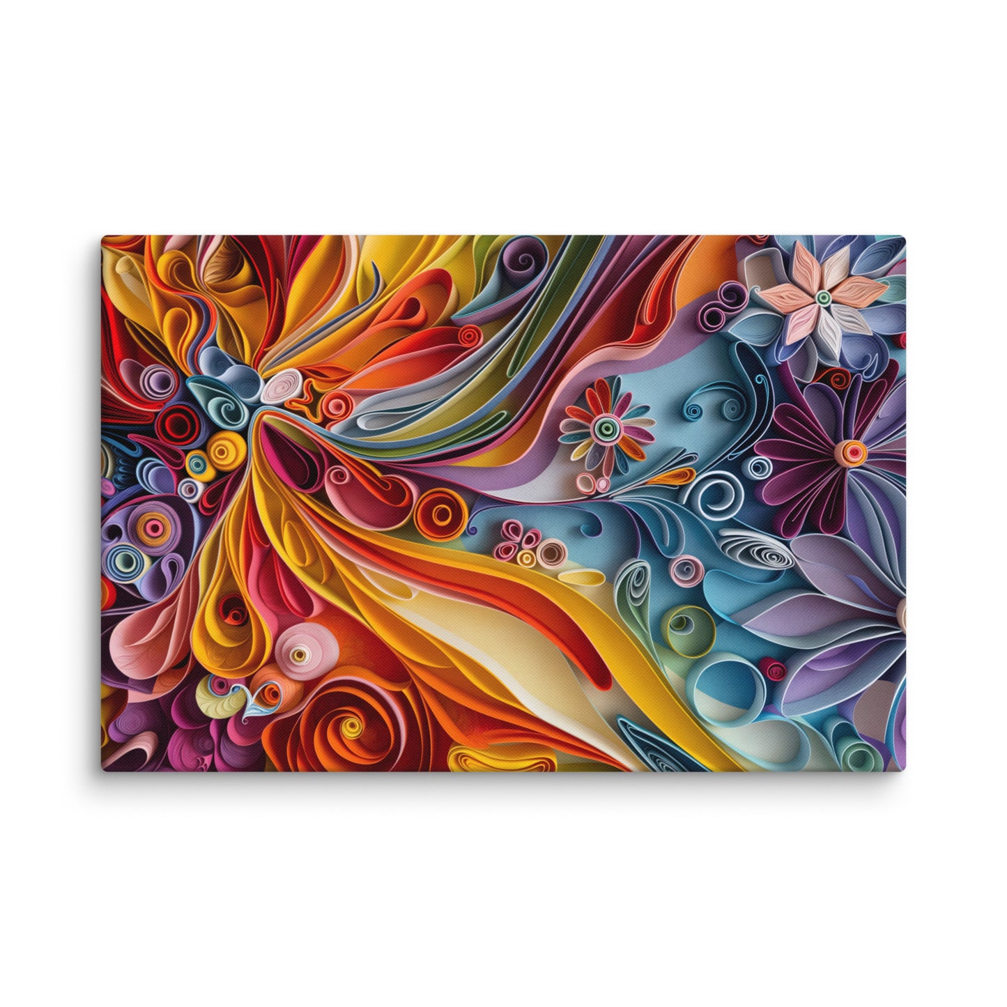 Tableau Quilling Abstrait - Floraison de Papier Art Virtuoso XL