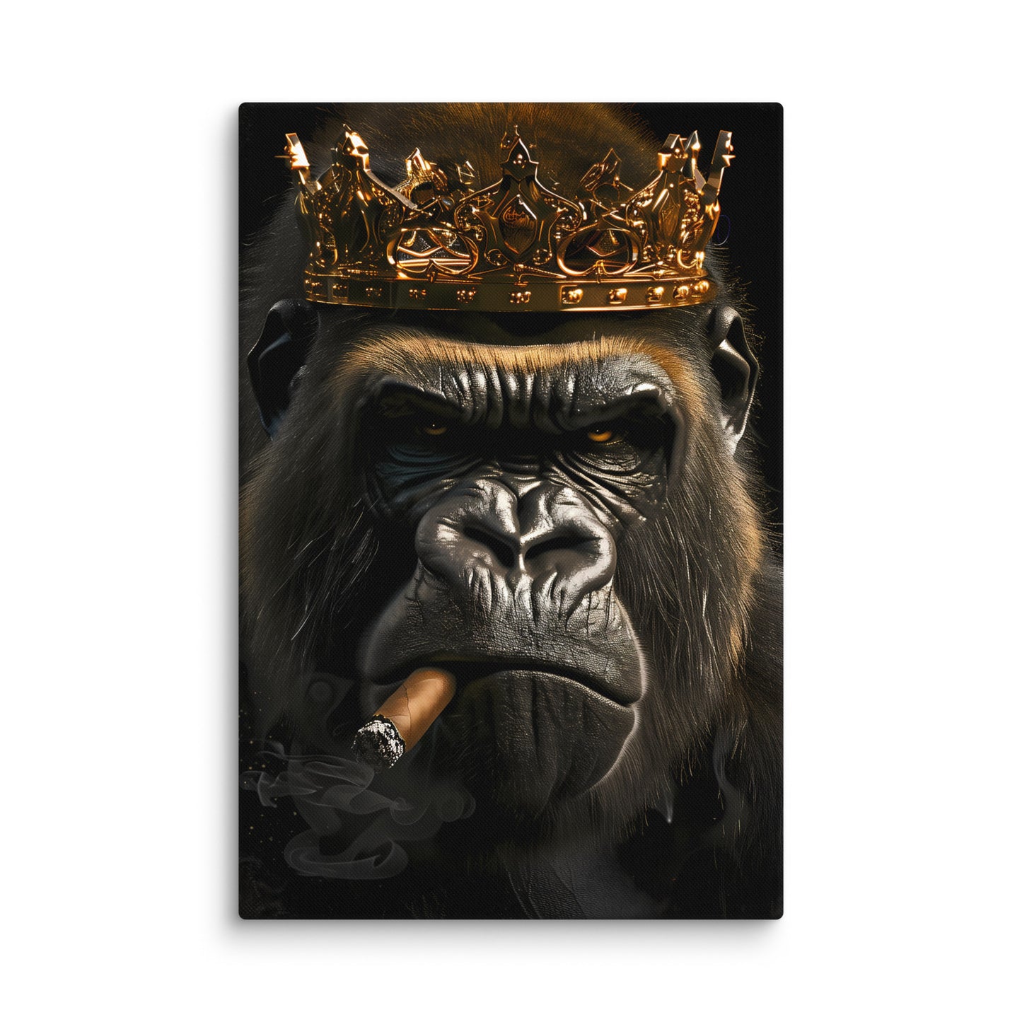Tableau Gorille - Cigare pour sa Majesté Affiches, reproductions et œuvres graphiques Art Virtuoso XL