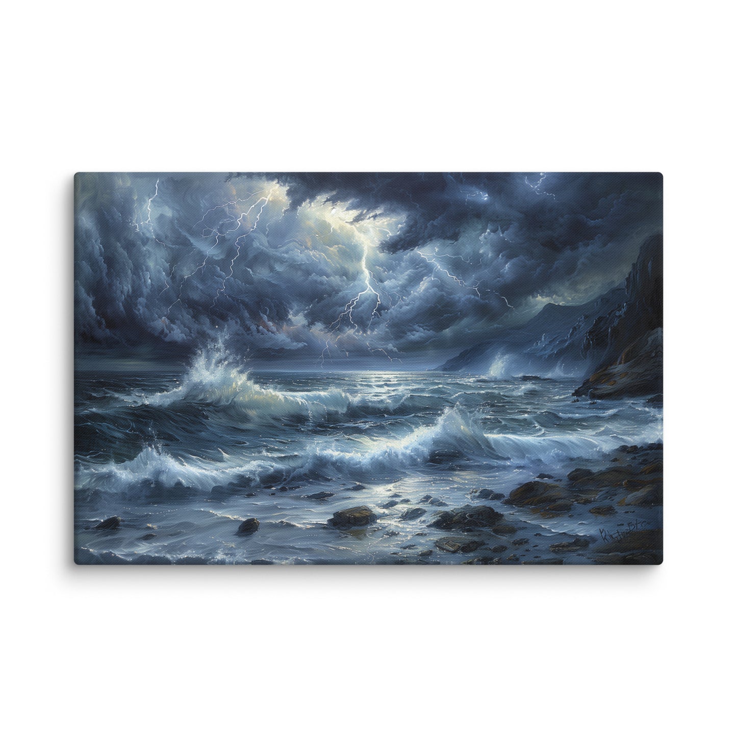 Tableau Tempête en Mer Affiches, reproductions et œuvres graphiques Art Virtuoso XL
