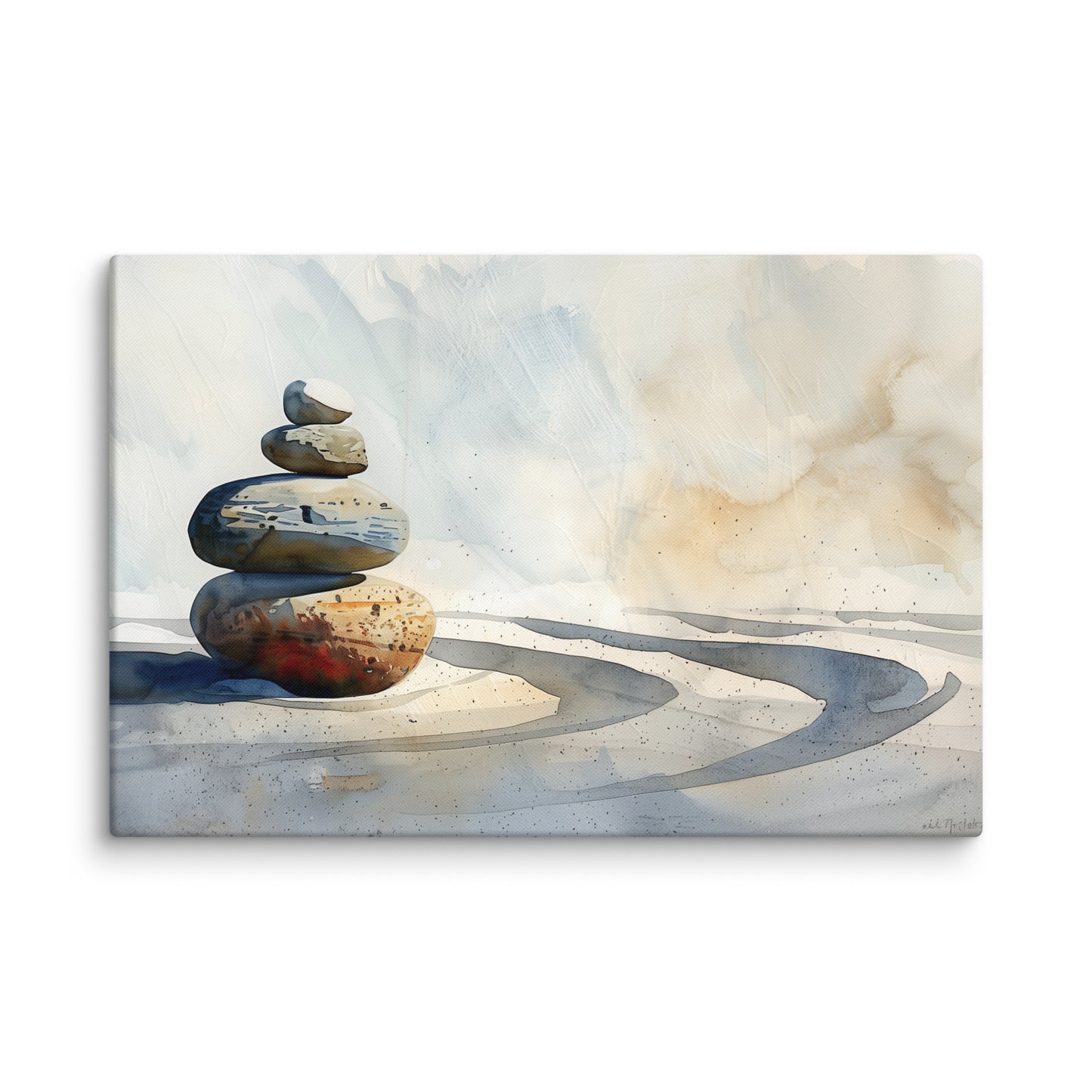 Tableau Zen - Galets Empilés Affiches, reproductions et œuvres graphiques Art Virtuoso XL