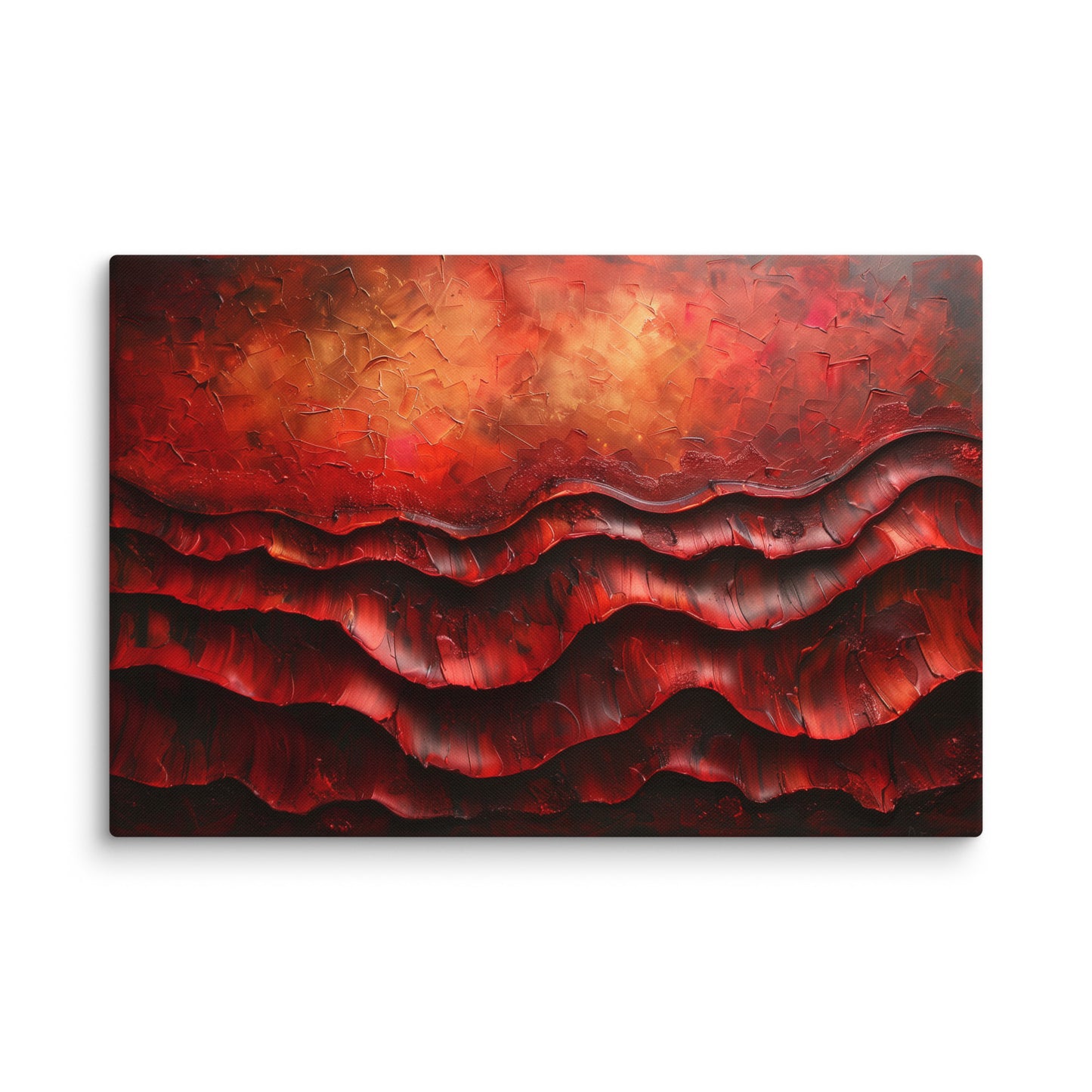 Tableau Design - Rouge Irradiant Affiches, reproductions et œuvres graphiques Art Virtuoso XL
