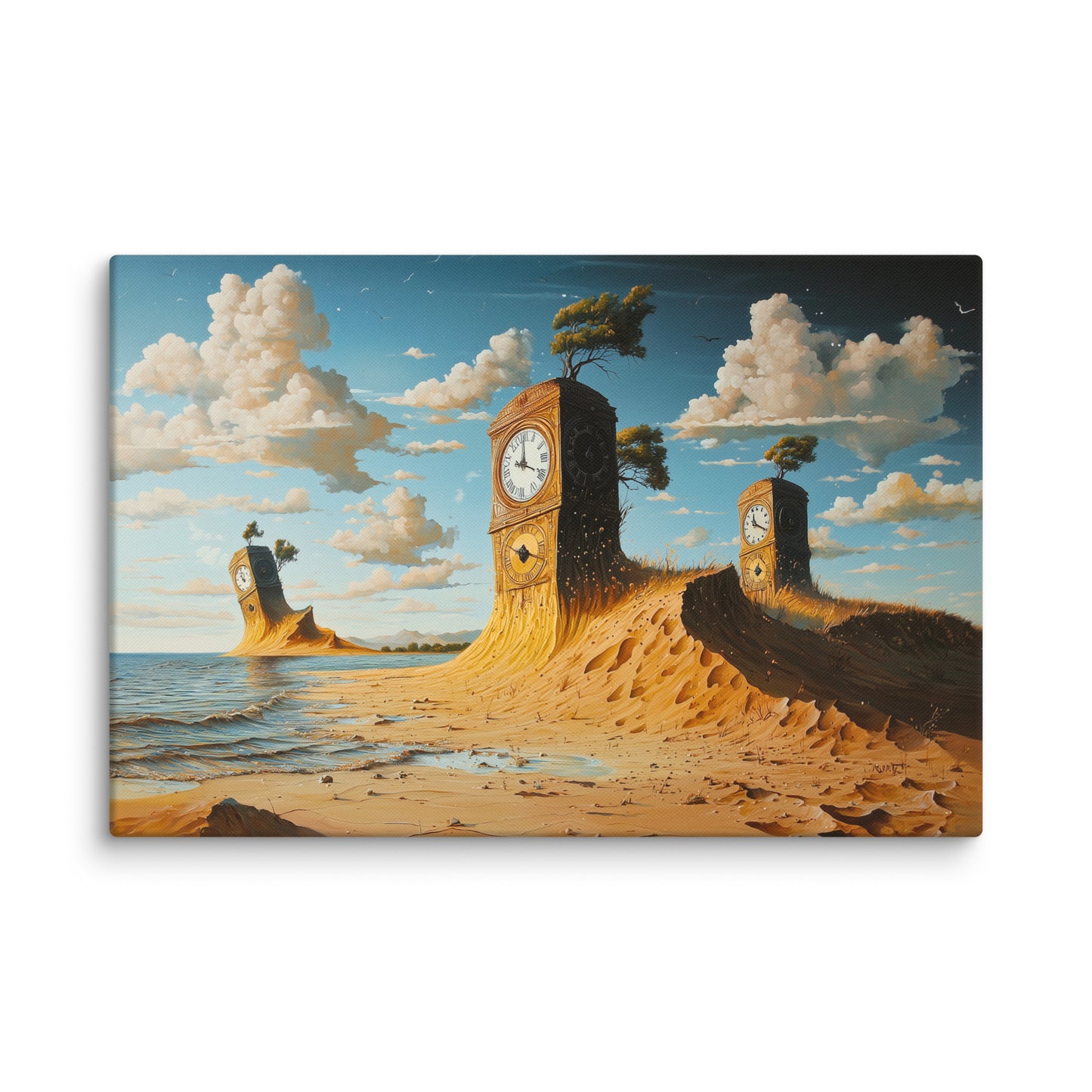 Peinture Surréaliste Moderne - les Rives du Temps Affiches, reproductions et œuvres graphiques Art Virtuoso XL